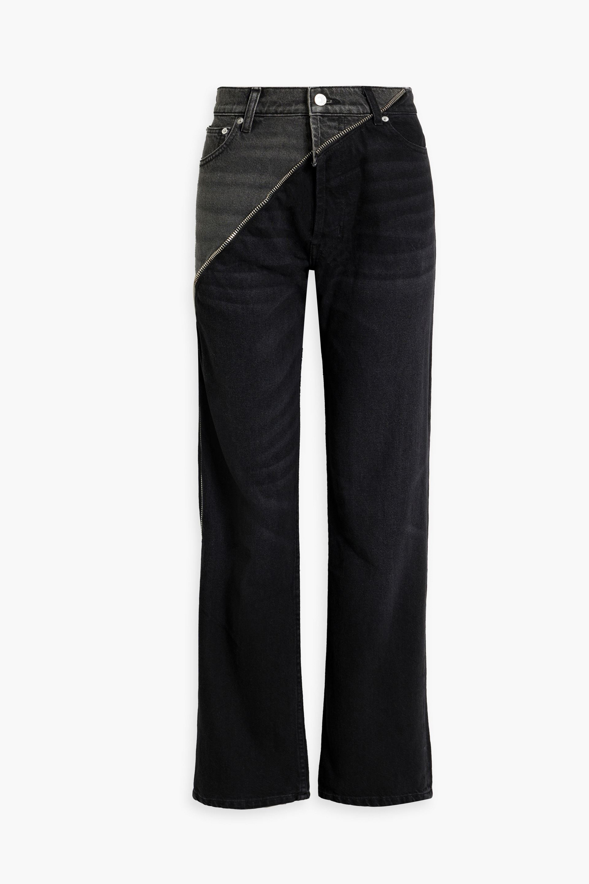 EB Denim Gemini zip-embellished high-rise straight-leg jeans thumbnail