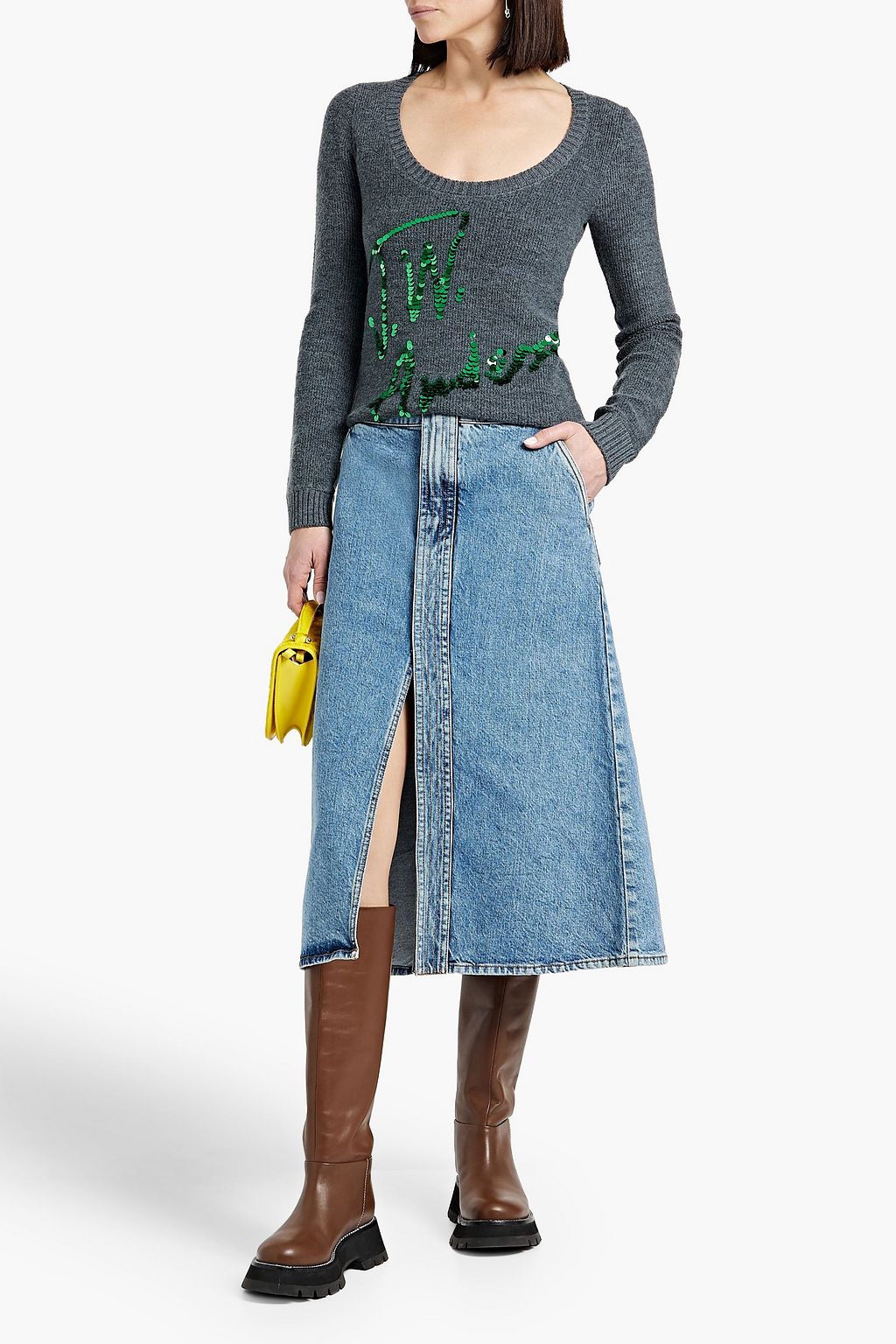 JW ANDERSON Sequin-embellished wool-blend sweater