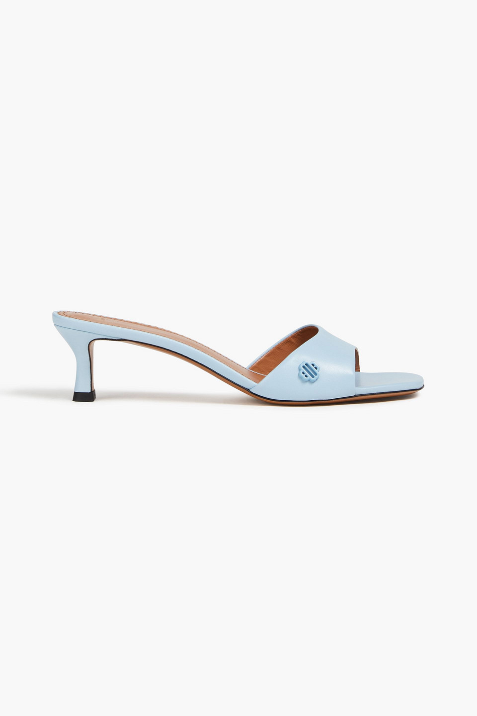 Maje Leather Mules In Blue