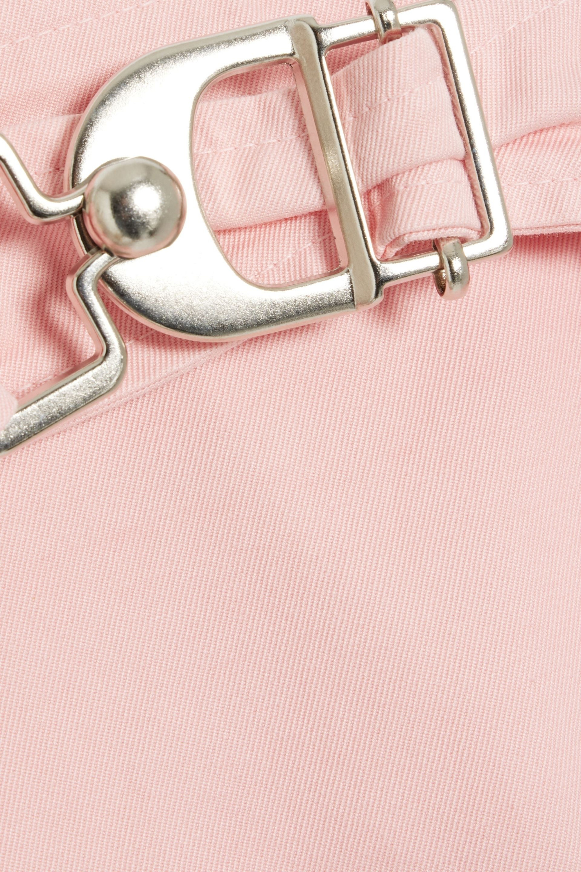 EB Denim Cotton-twill mini wrap skirt