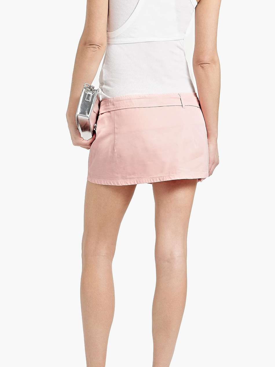 cotton-twill mini wrap skirt