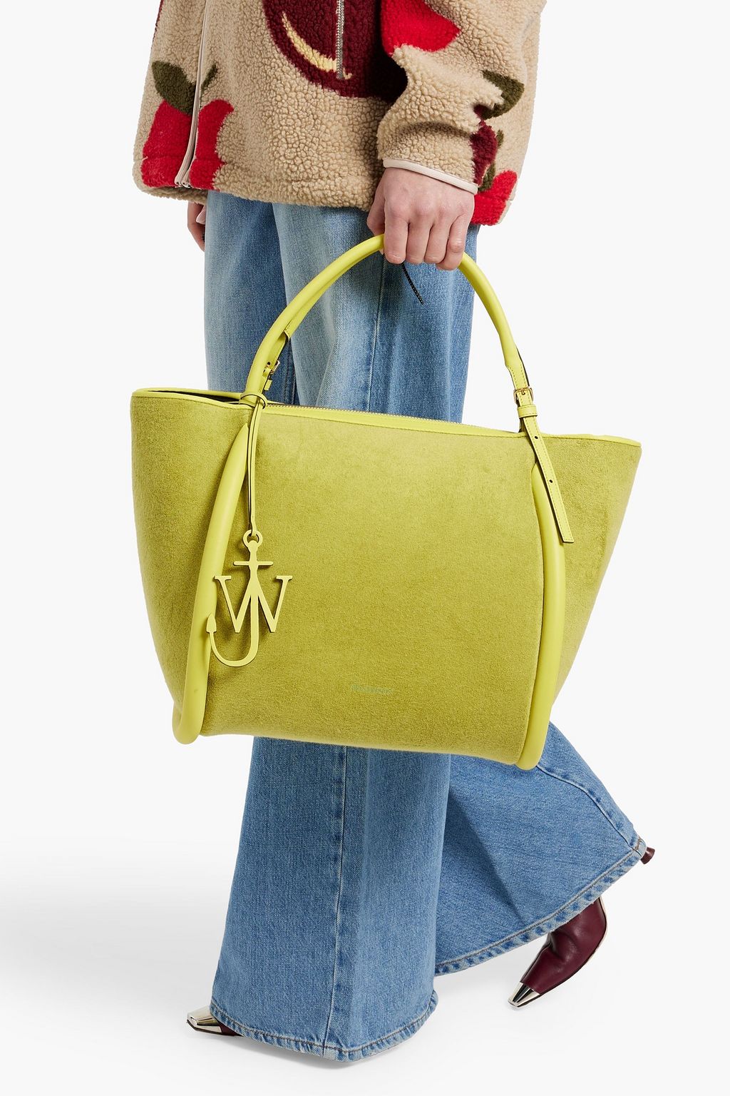 JW ANDERSON Bumper 31 terry and leather tote