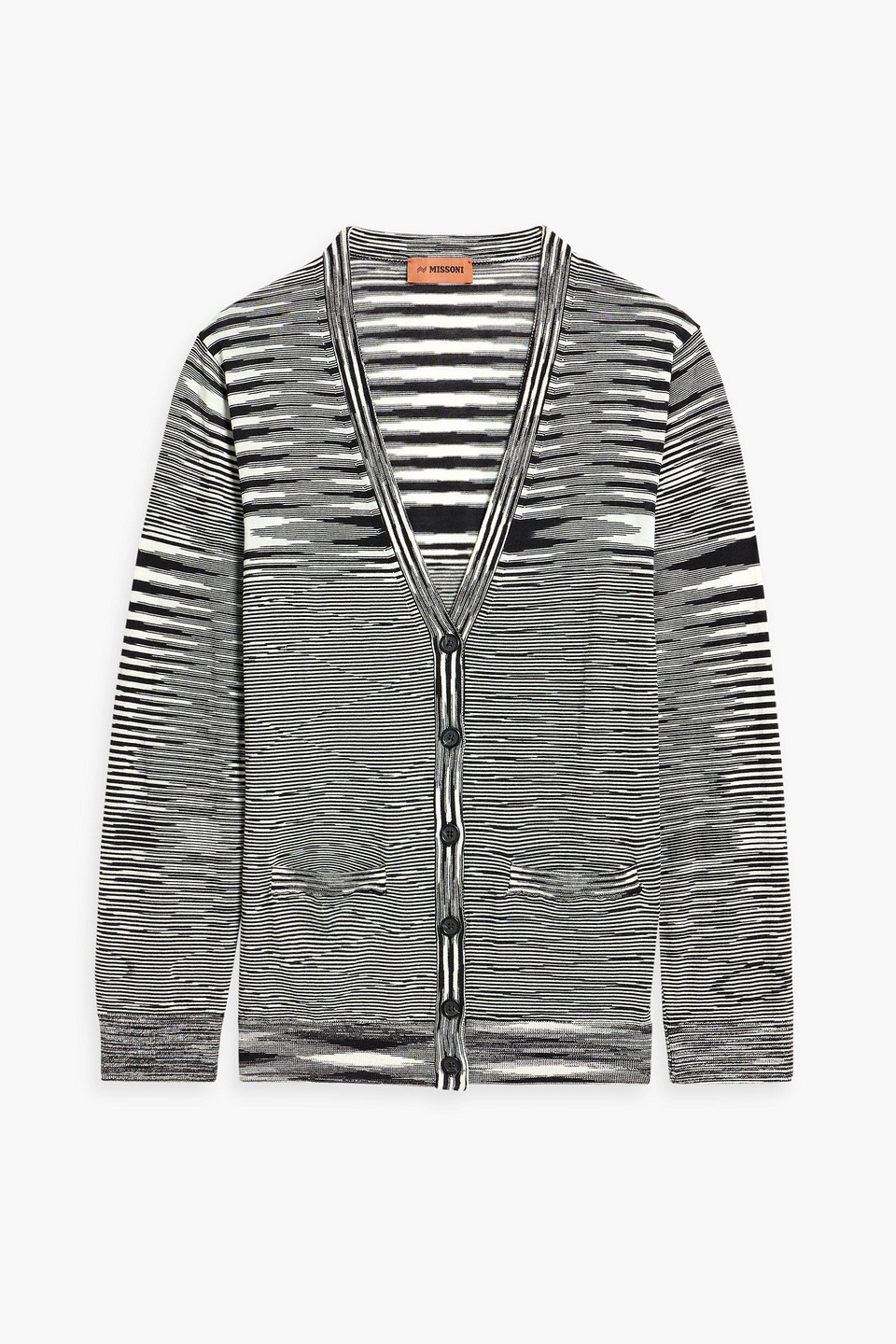 Missoni Space-dyed Wool Cardigan In Black