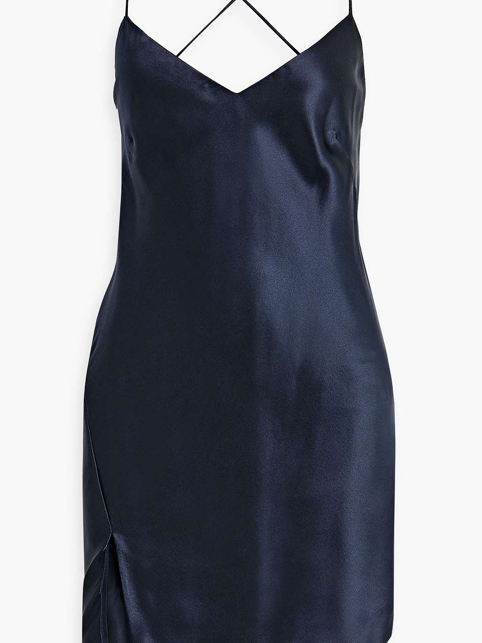 silk-satin mini slip dress