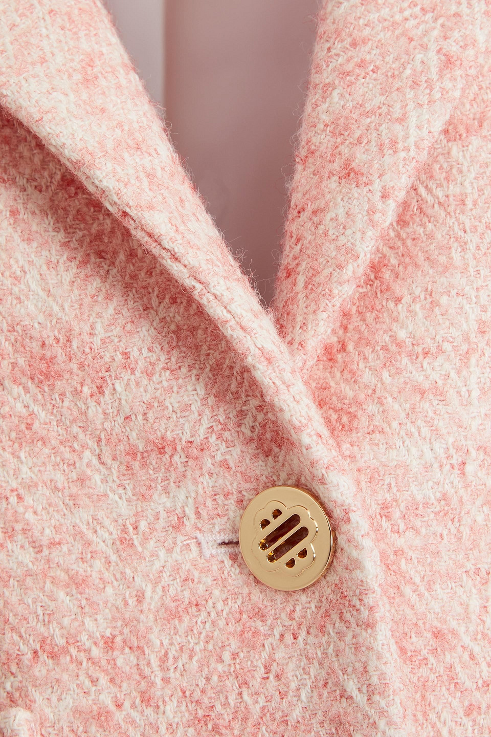 Maje Jacke Aus Meliertem Tweed In Rougefarben