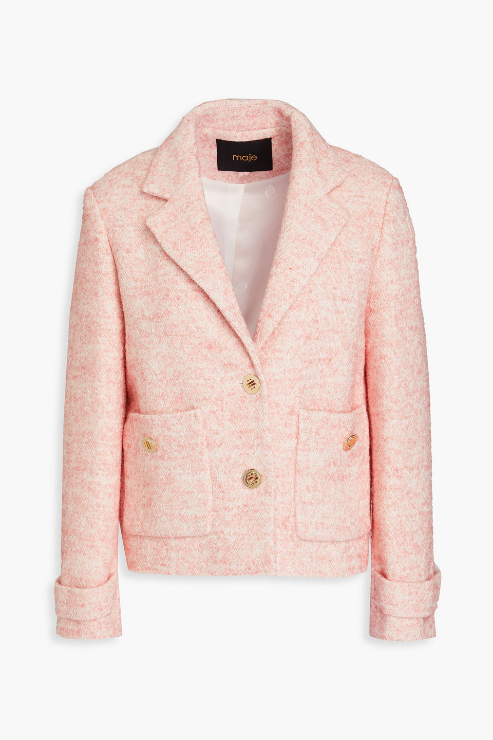 Maje - Tweed jacket - Pink - FR 42