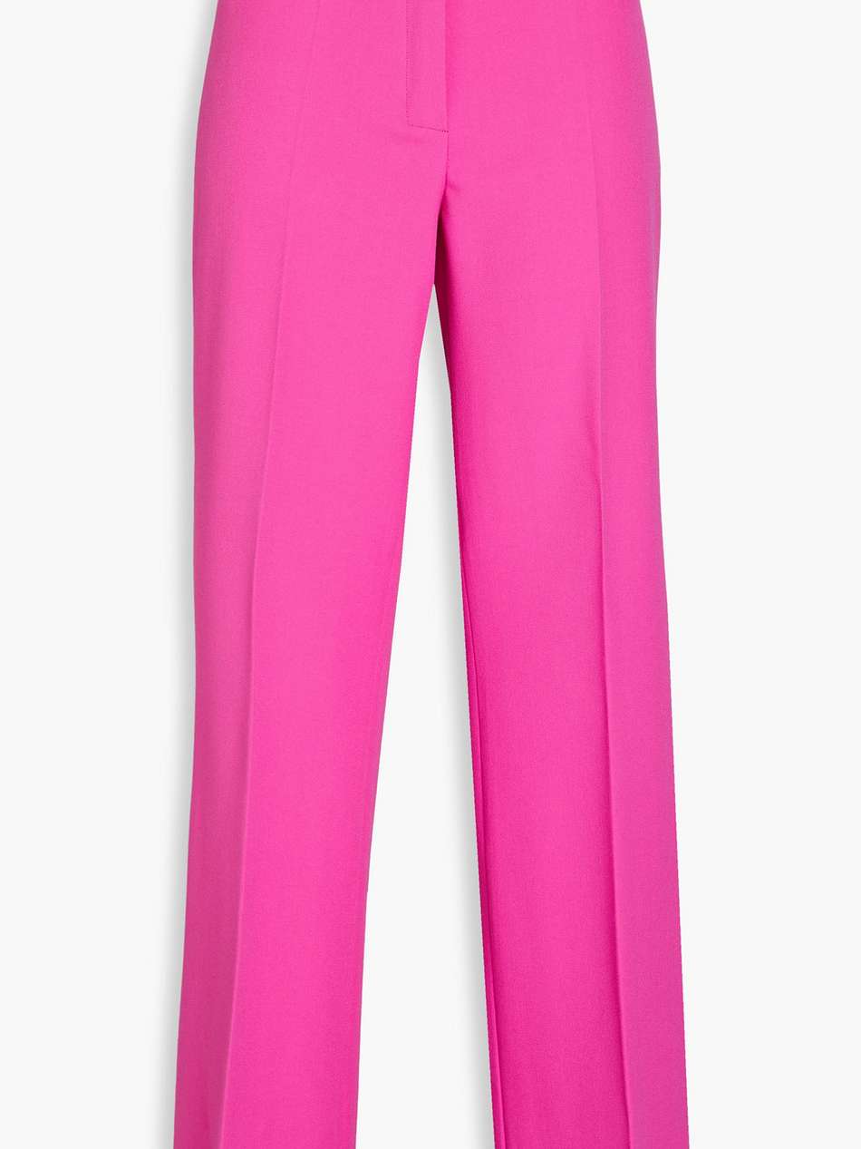 twill straight-leg pants