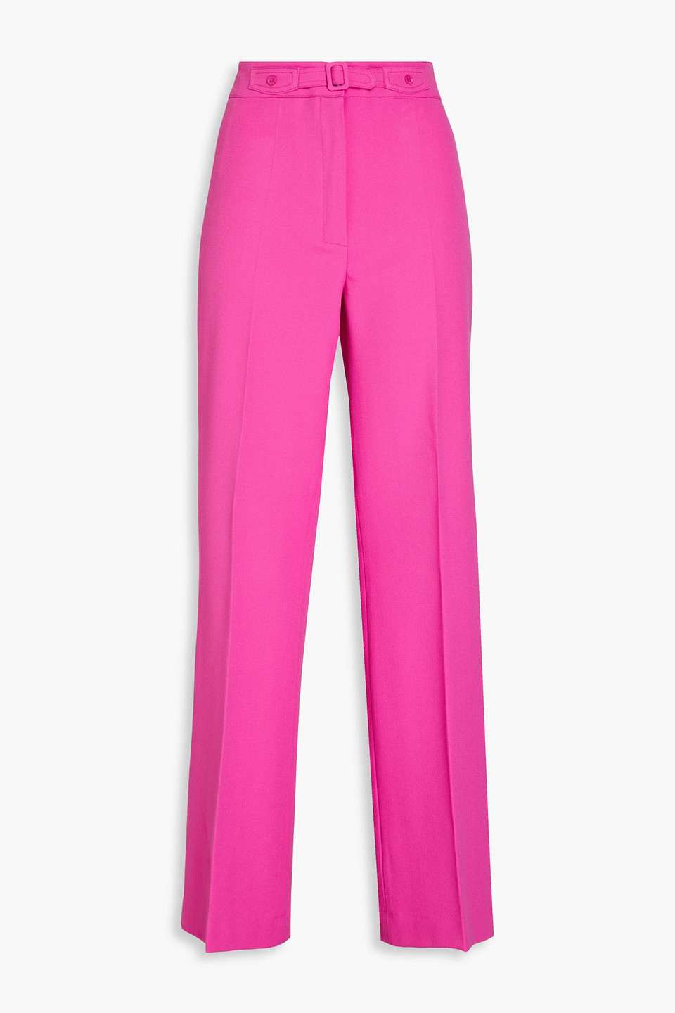 Twill straight-leg pants