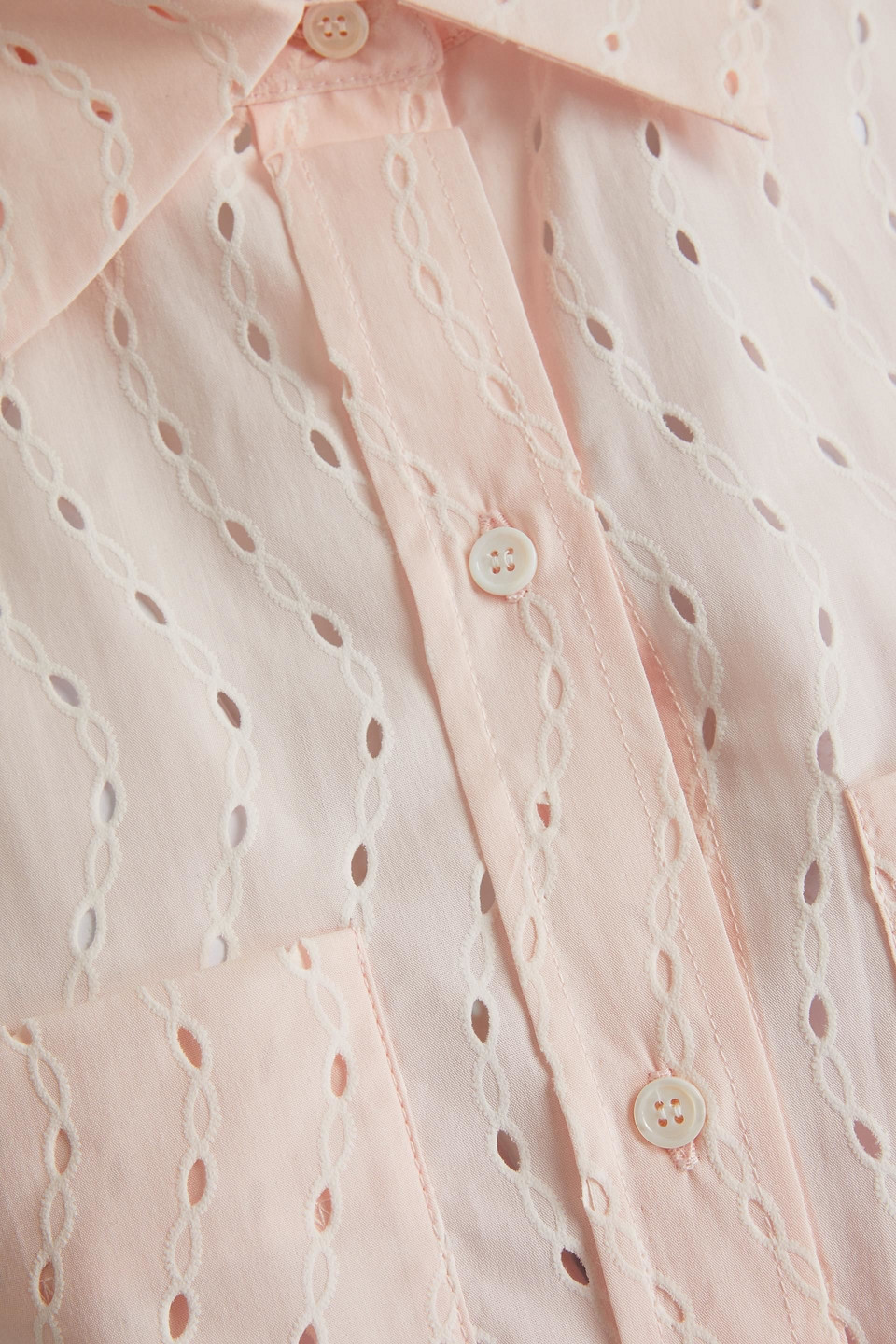 MAJE BRODERIE ANGLAISE COTTON SHIRT