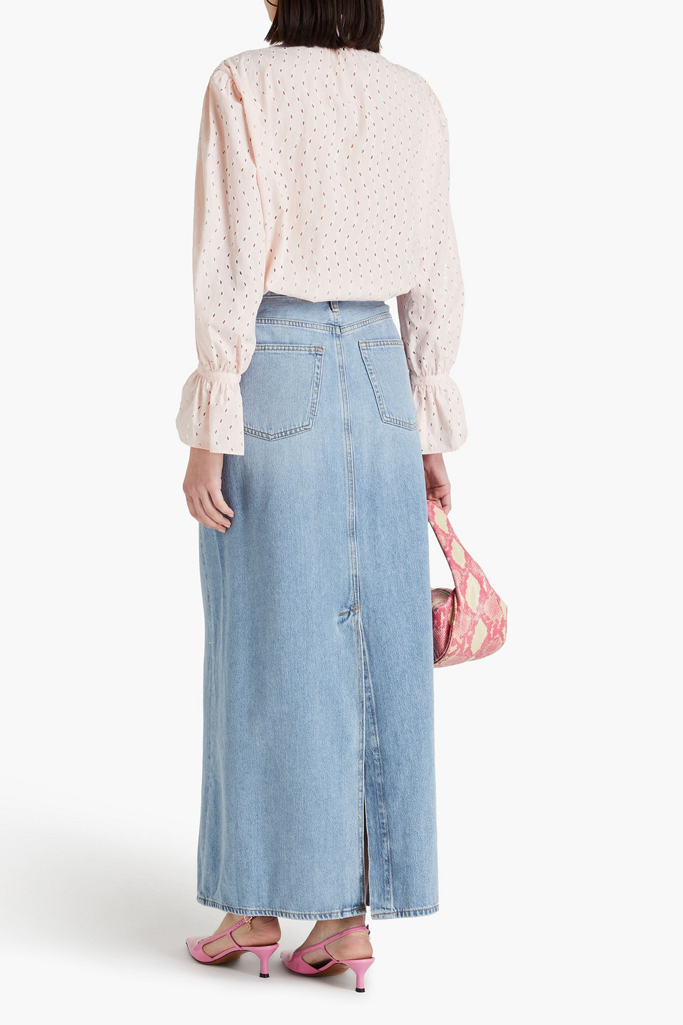 MAJE BRODERIE ANGLAISE COTTON SHIRT