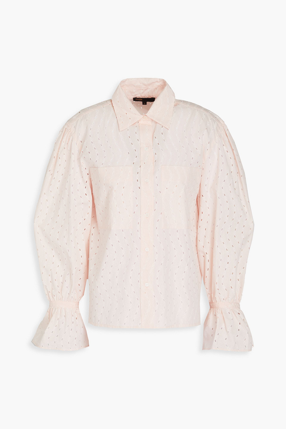 MAJE BRODERIE ANGLAISE COTTON SHIRT