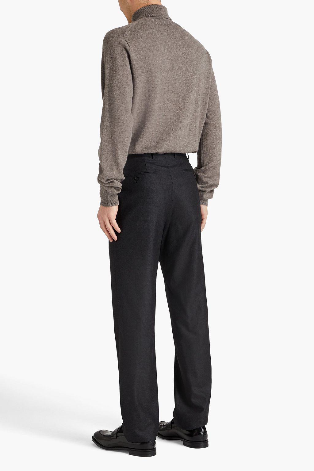 CANALI Wool and silk-blend suit pants