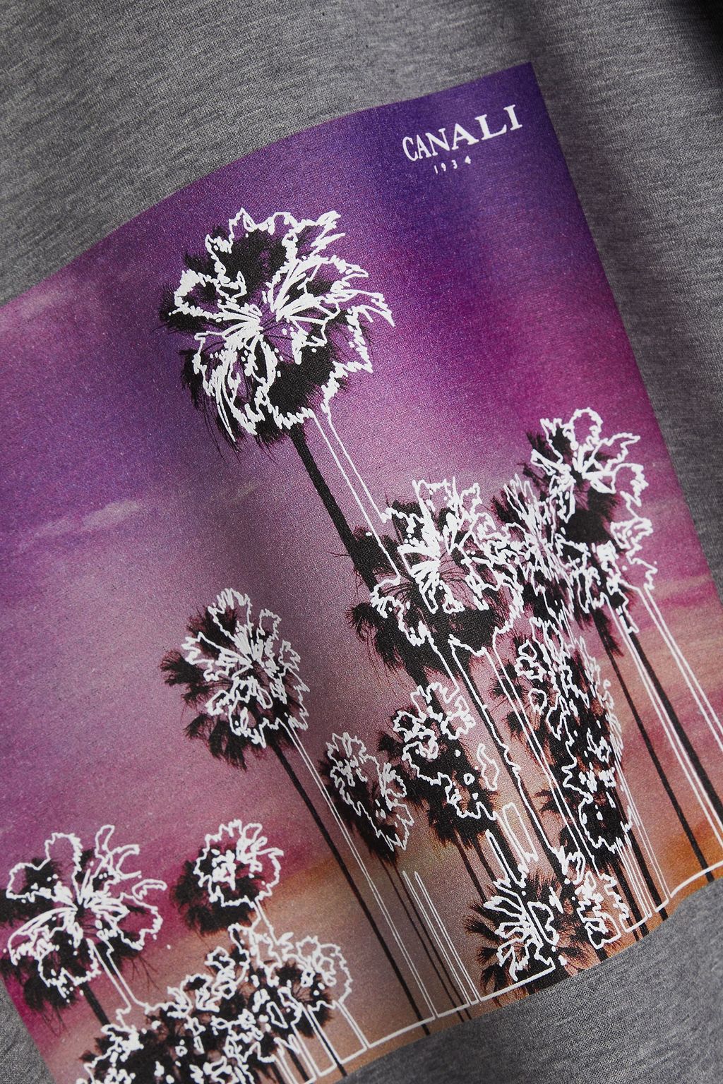CANALI Printed cotton-jersey T-shirt