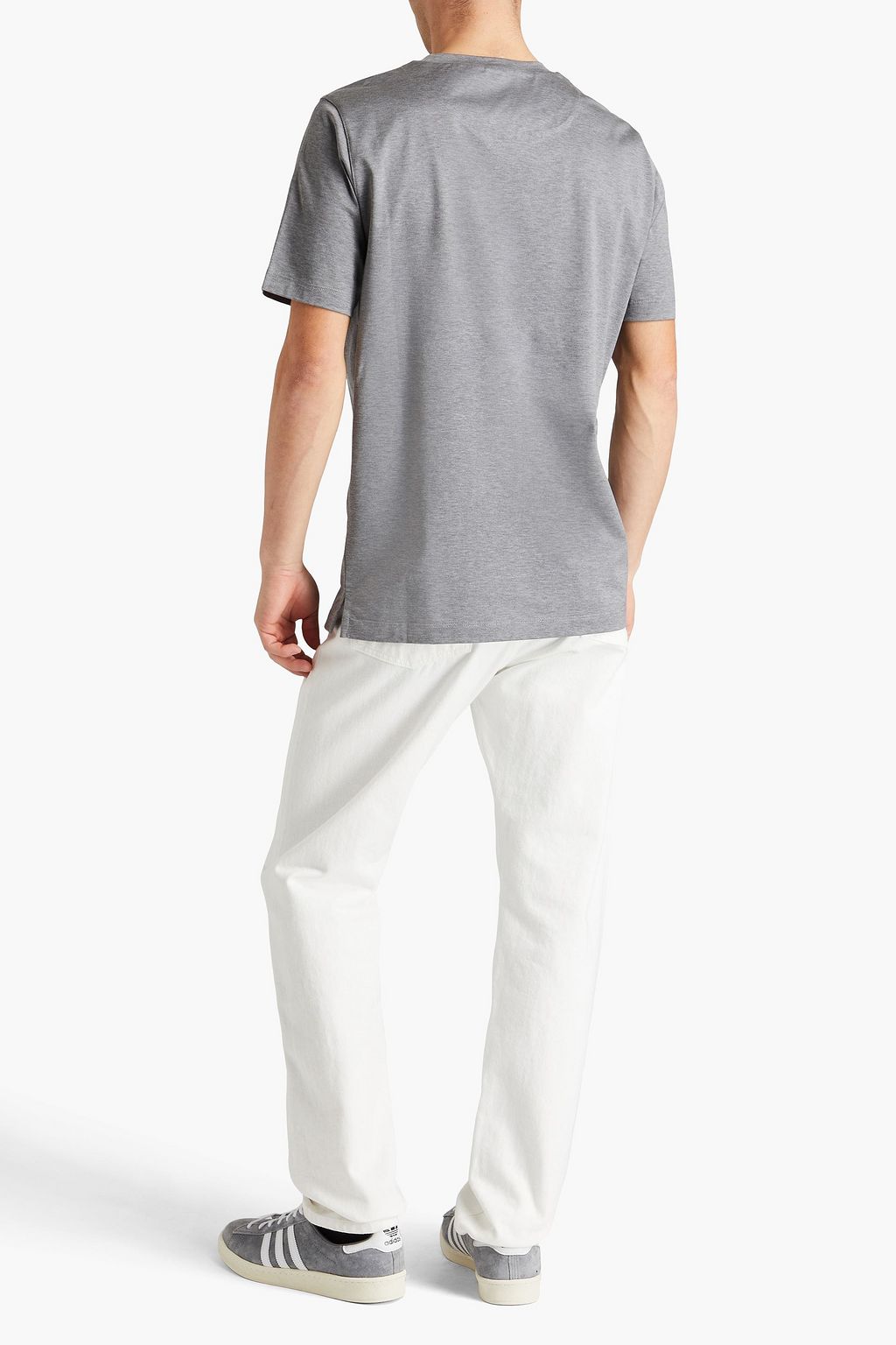 CANALI Printed cotton-jersey T-shirt