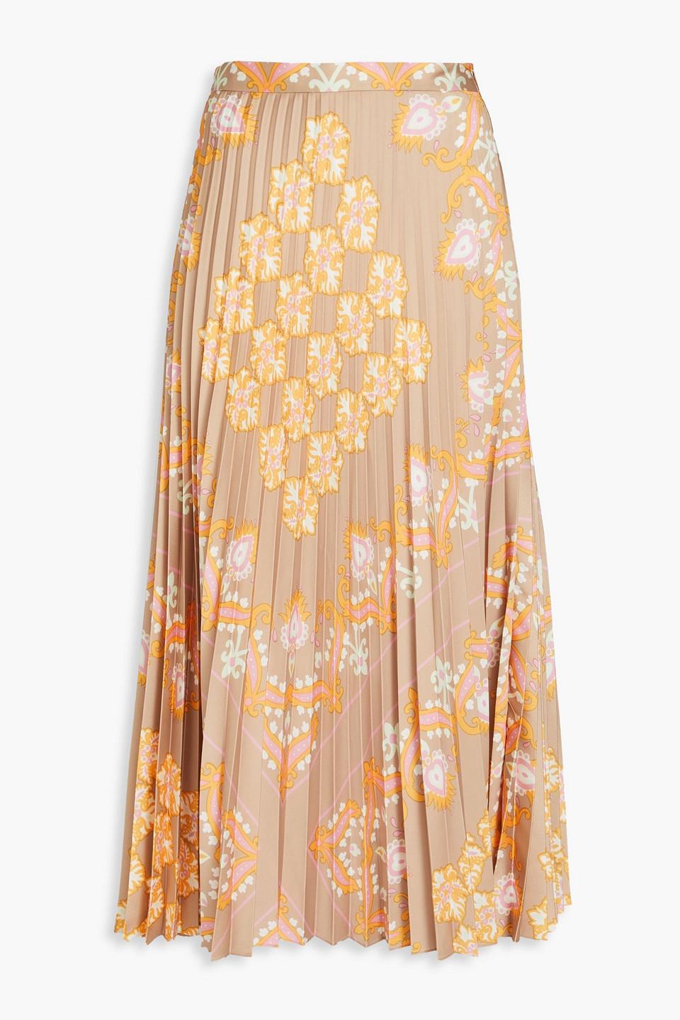 Sandro Woman Maxi Skirt Camel Size 10 Polyester In Beige