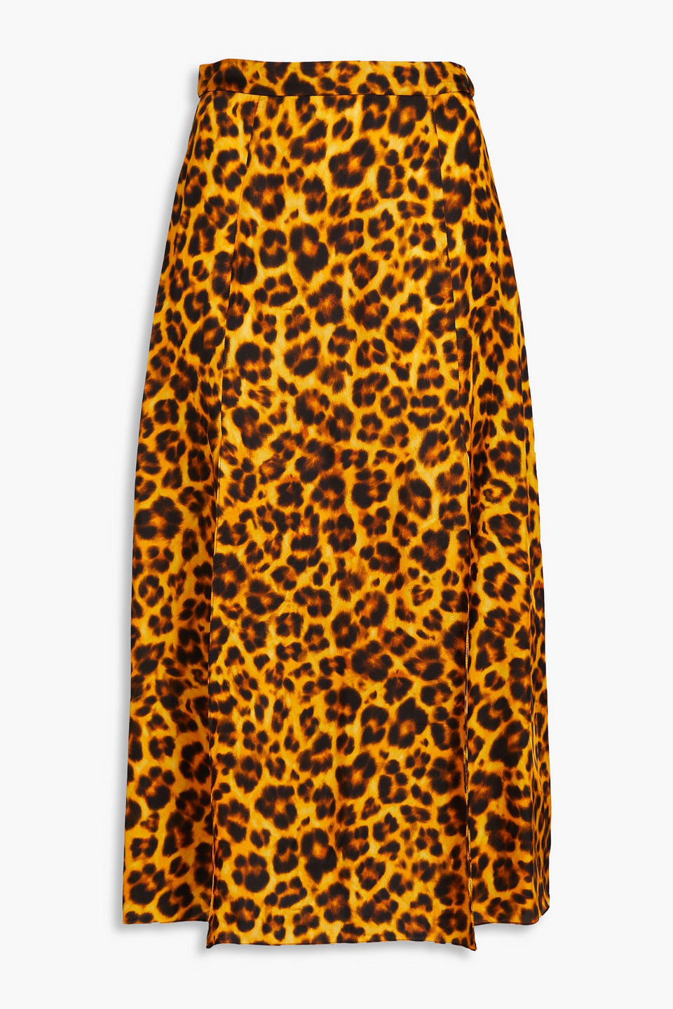 Sandro Leopard-print Satin Midi Skirt In Animal Print