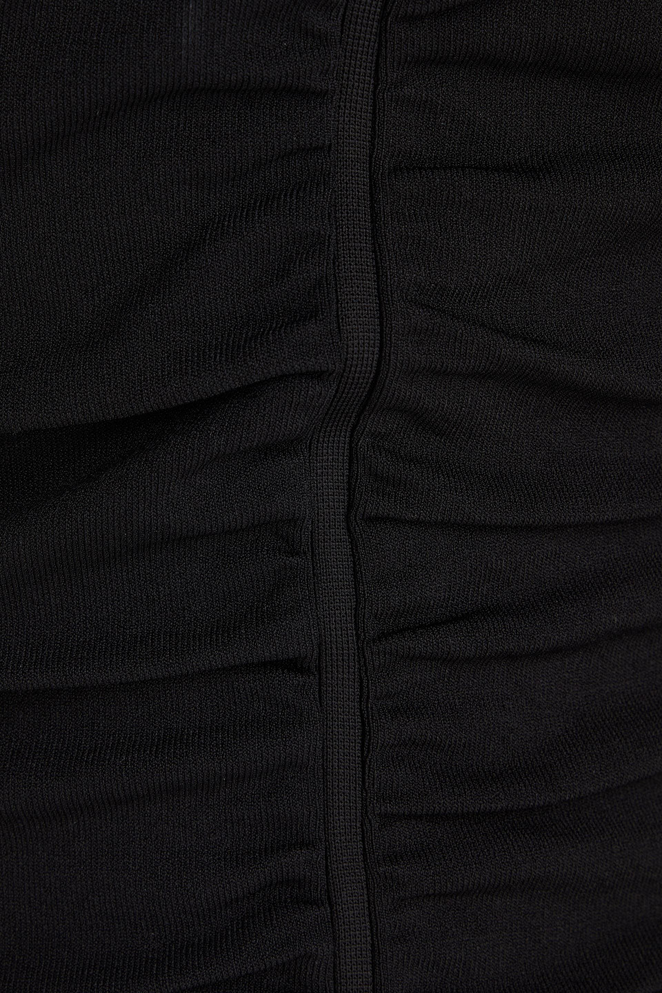 Sandro Poitou Ruched Stretch-knit Mini Dress In Black