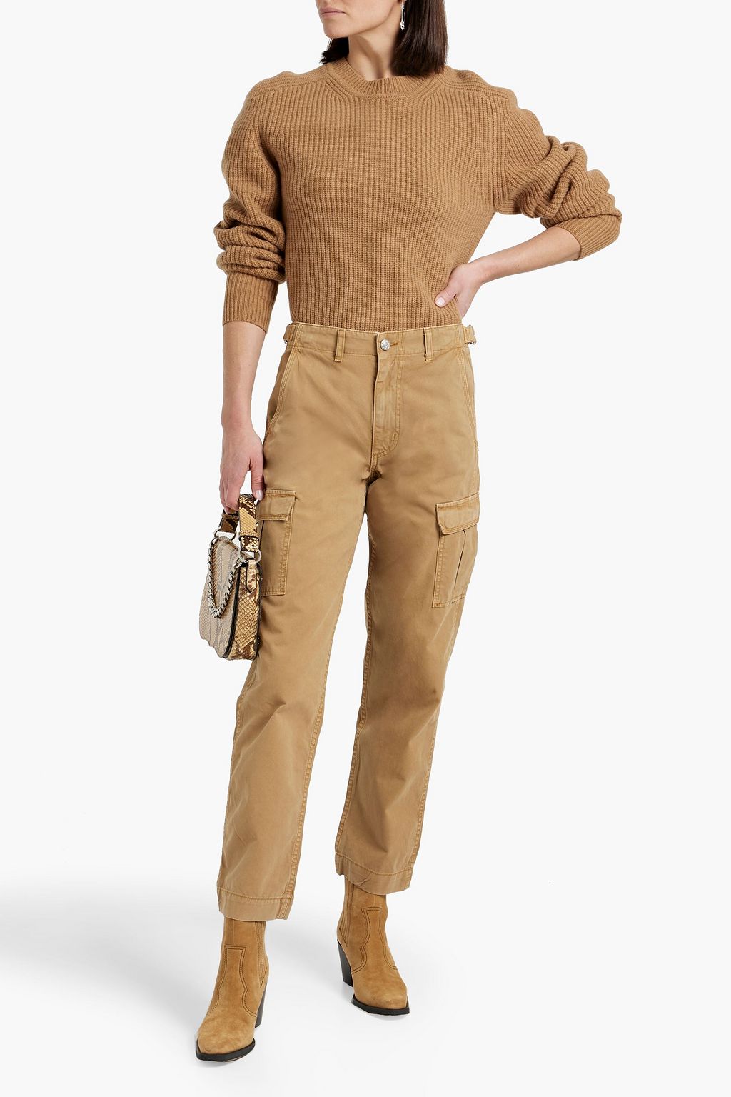 EB DENIM Cotton-twill straight-leg pants