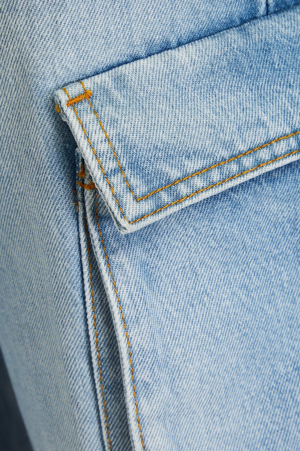 Sandro Faded High-rise Straight-leg Jeans In Light Denim