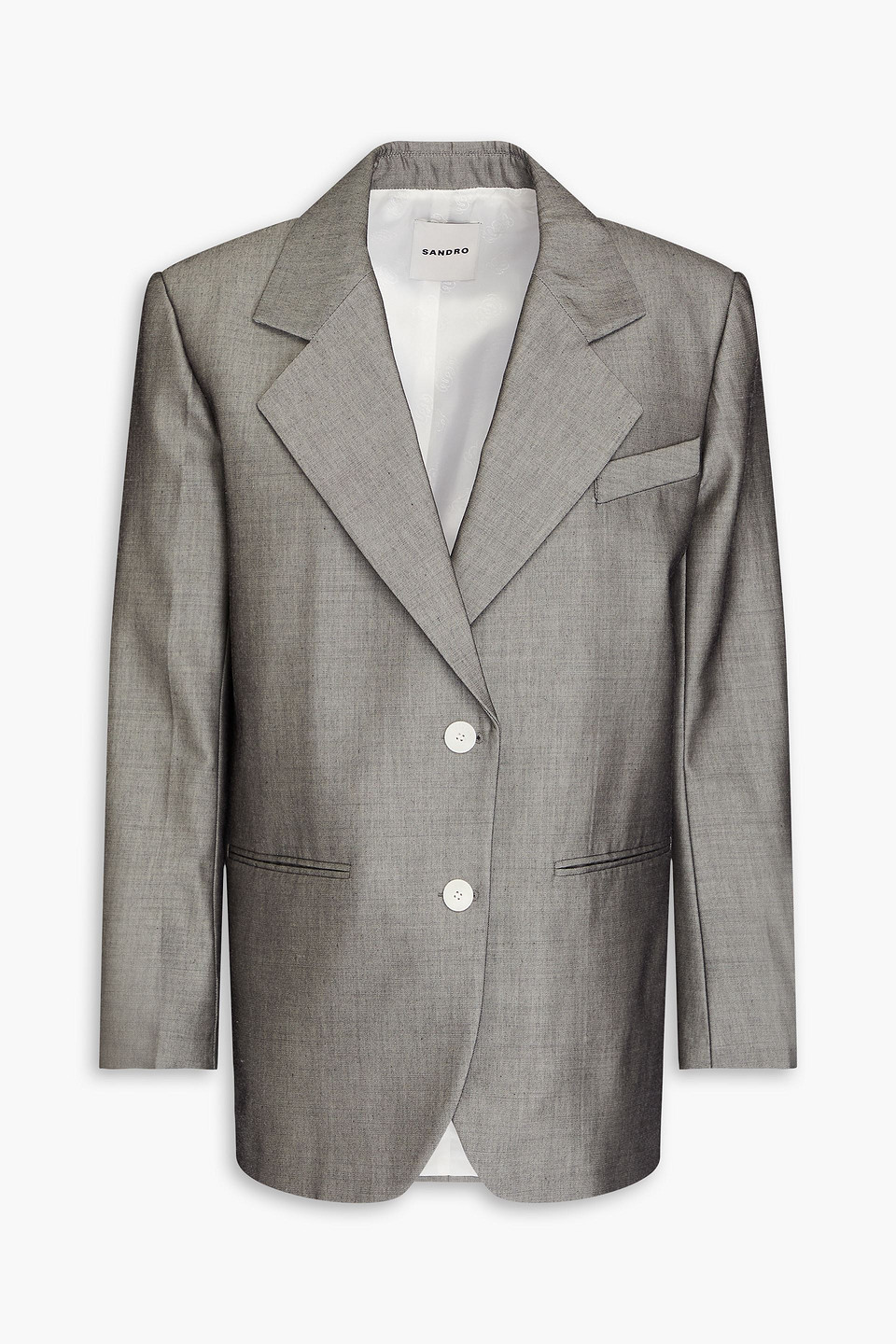 Sandro Katerina Wool-blend Blazer In Gray
