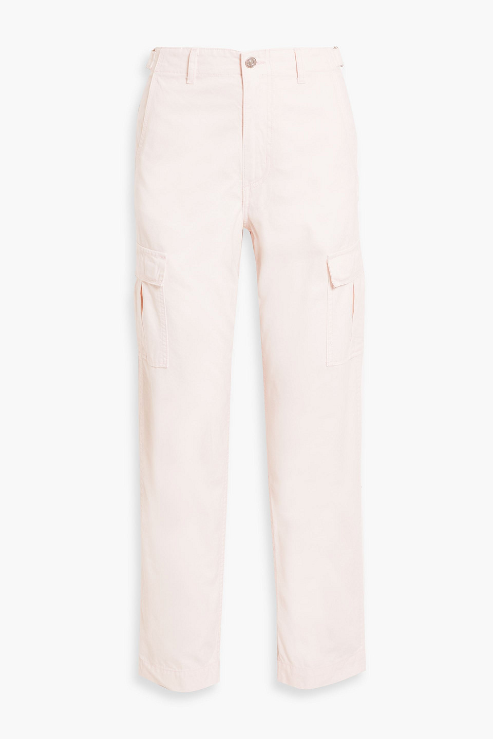 Eb Denim Cotton-twill Cargo Pants In Pastel Pink