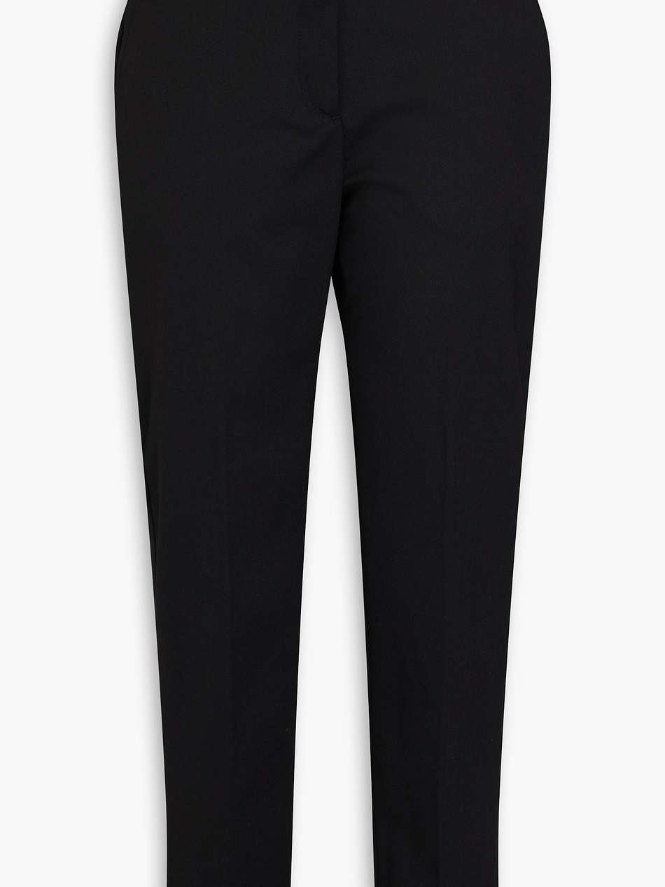 velvet-trimmed twill tapered pants