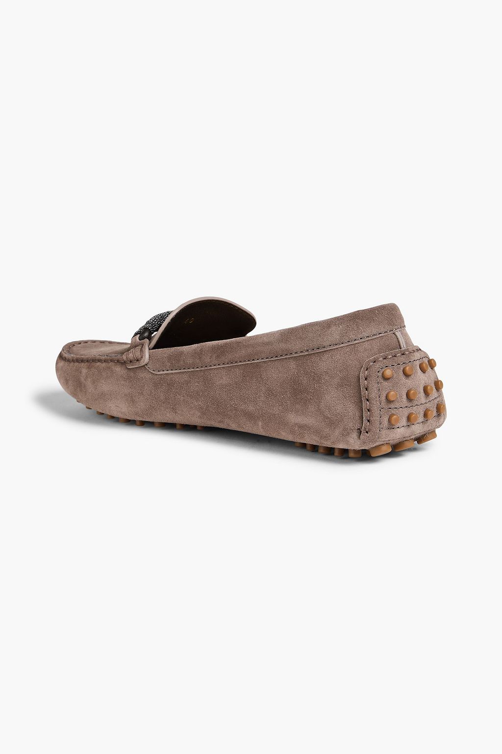 BRUNELLO CUCINELLI Bead-embellished suede loafers