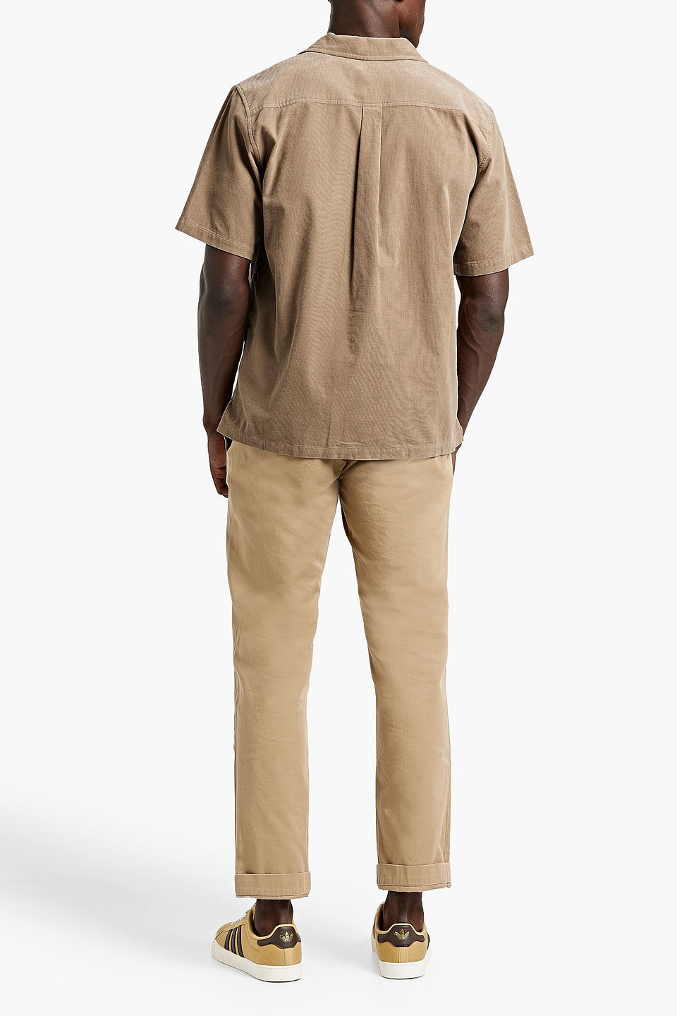 Shop Frame Cotton-corduroy Shirt In Beige