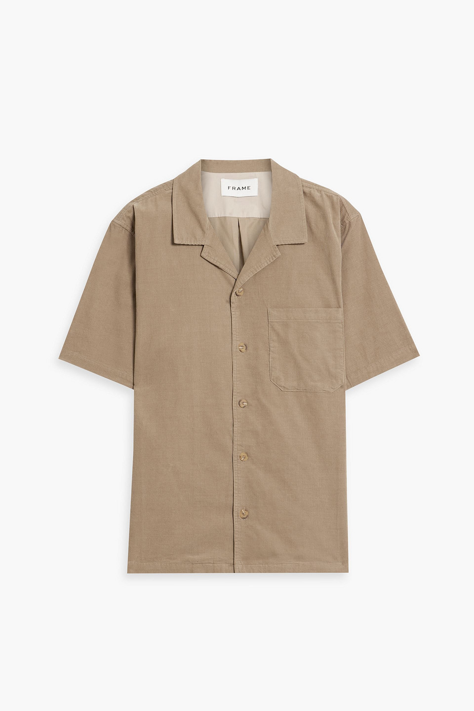 Frame Cotton-corduroy Shirt In Beige