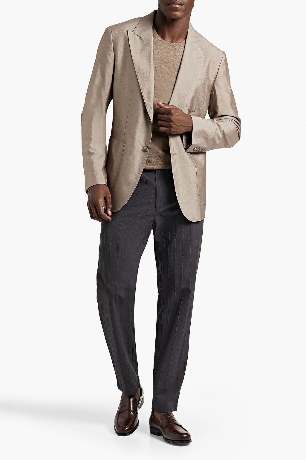 DOLCE&GABBANA Cotton and silk-blend blazer