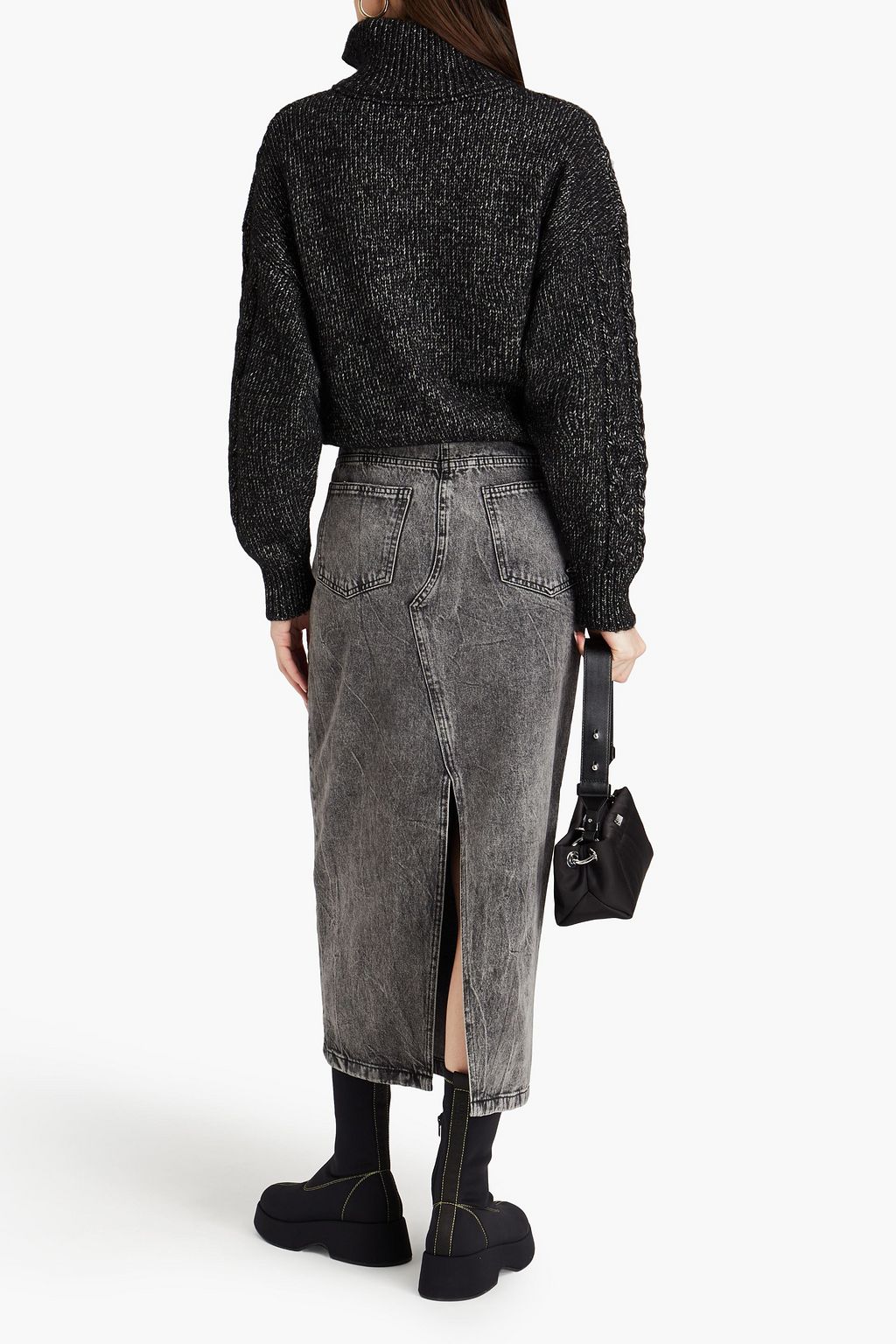 HOLZWEILER Denim midi skirt