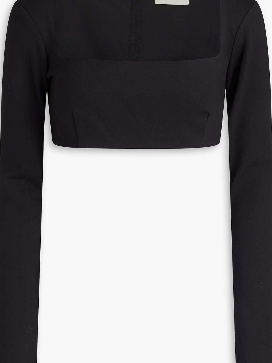 cropped stretch-jersey top