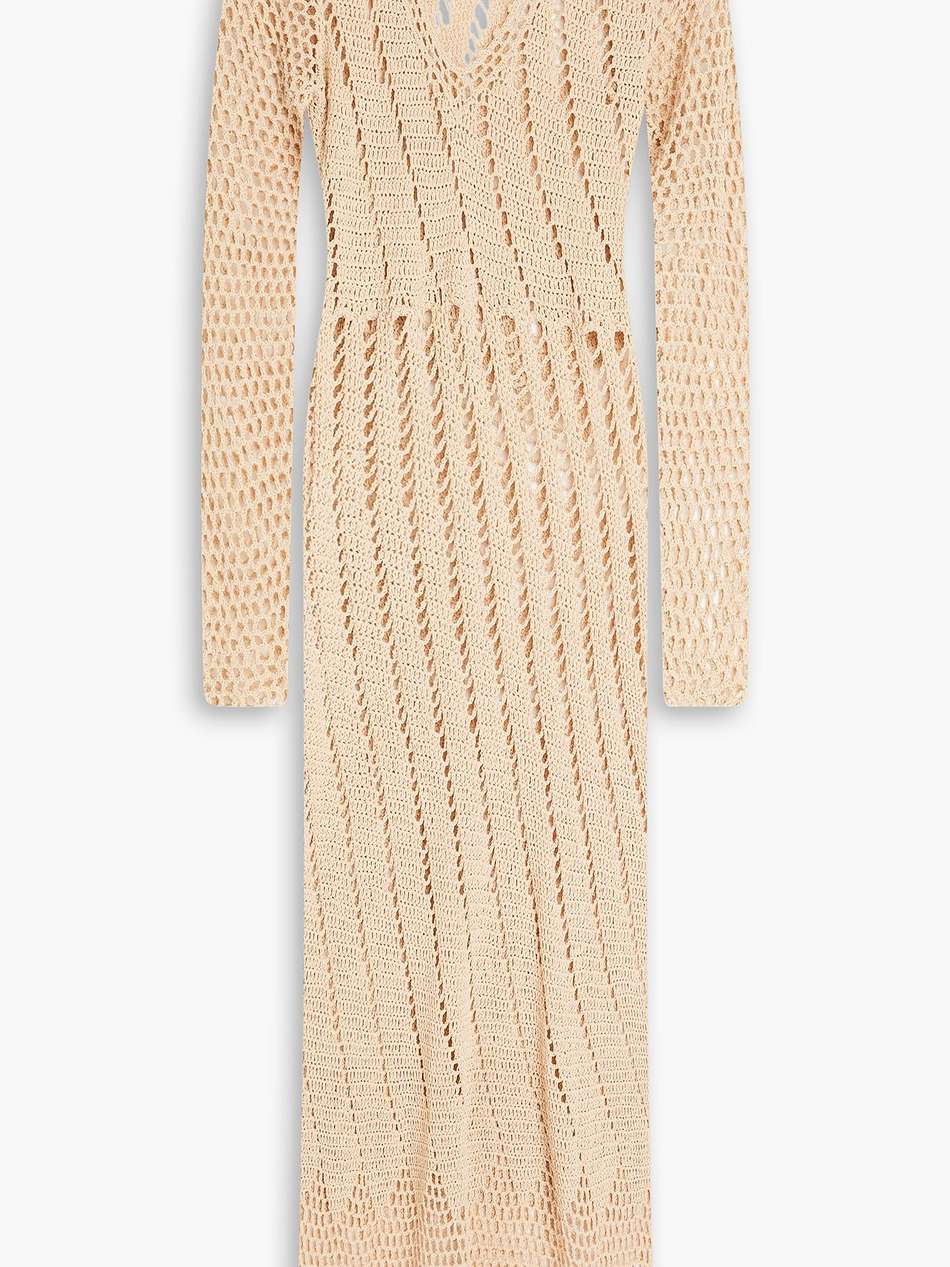 hazel crochet-knit maxi dress