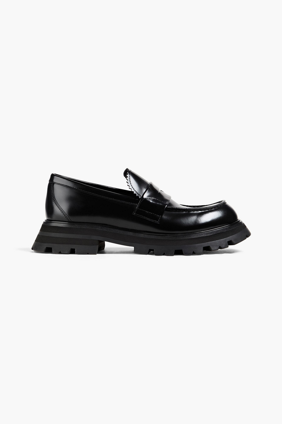 Alexander Mcqueen Lucent Leather Loafers In Black