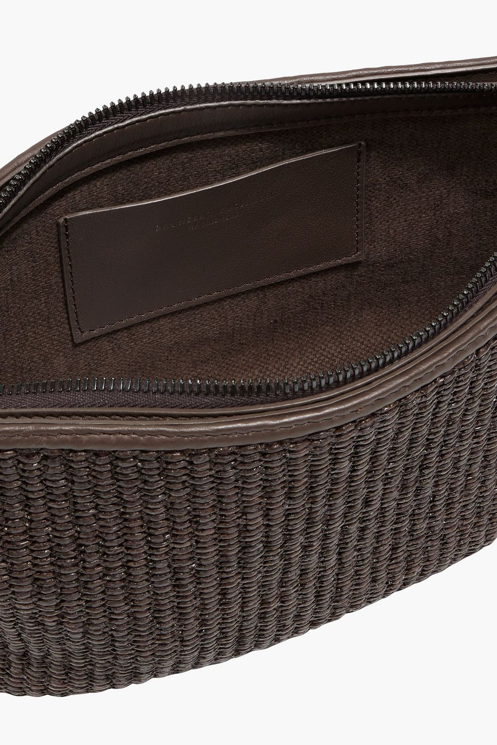 BRUNELLO CUCINELLI Bead-embellished faux raffia shoulder bag