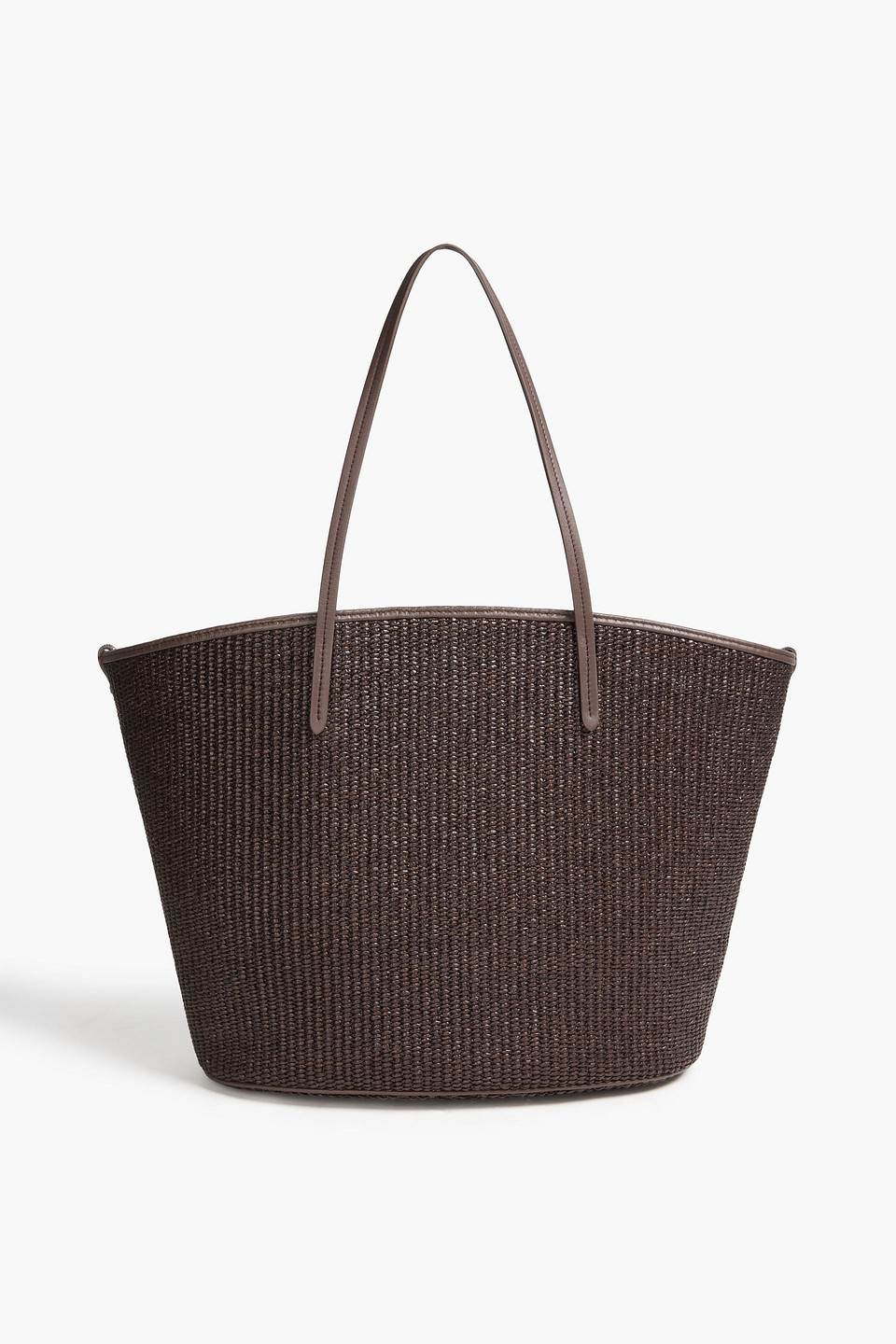 BRUNELLO CUCINELLI BEAD-EMBELLISHED FAUX RAFFIA TOTE
