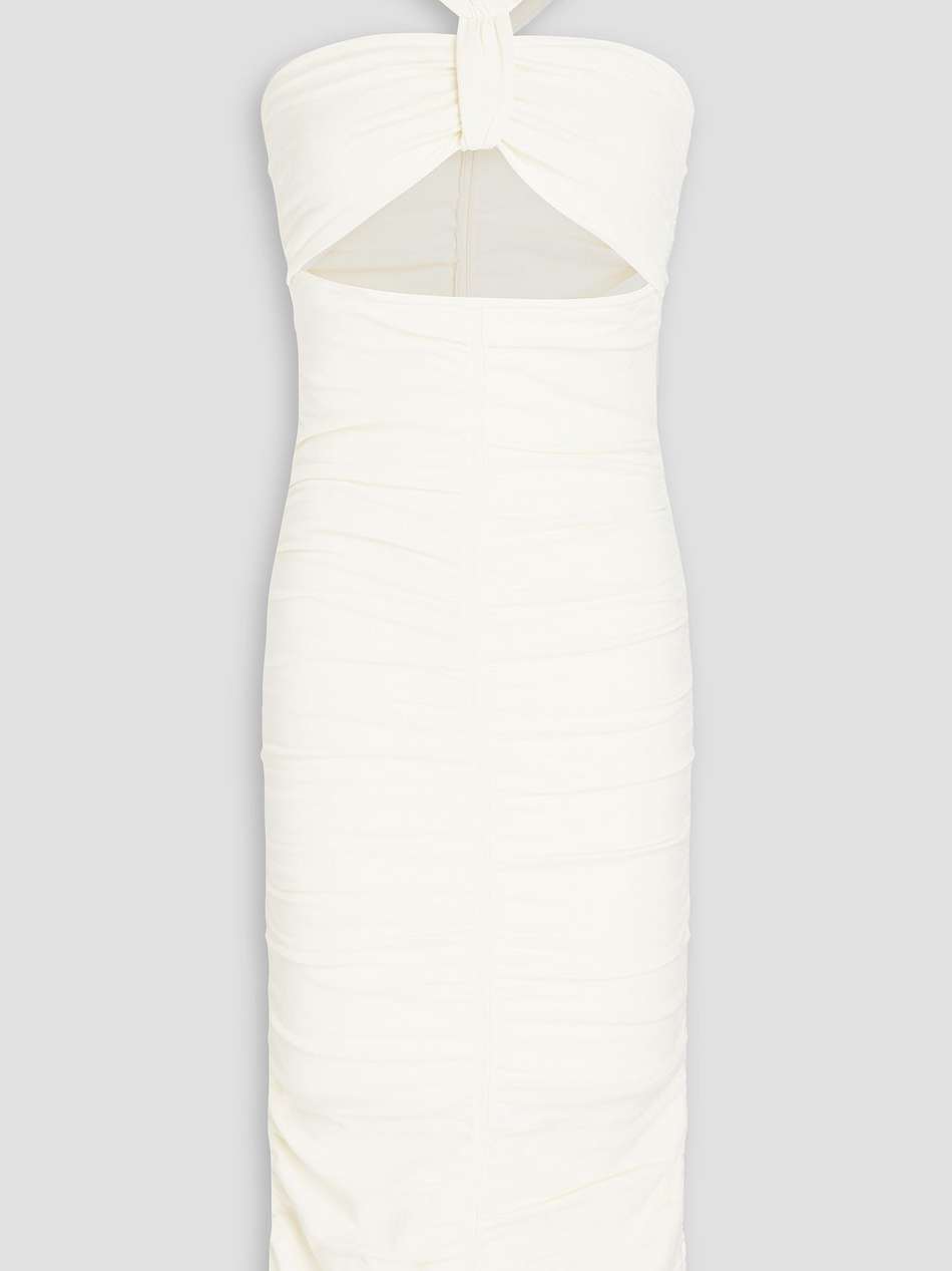 cutout ponte midi dress