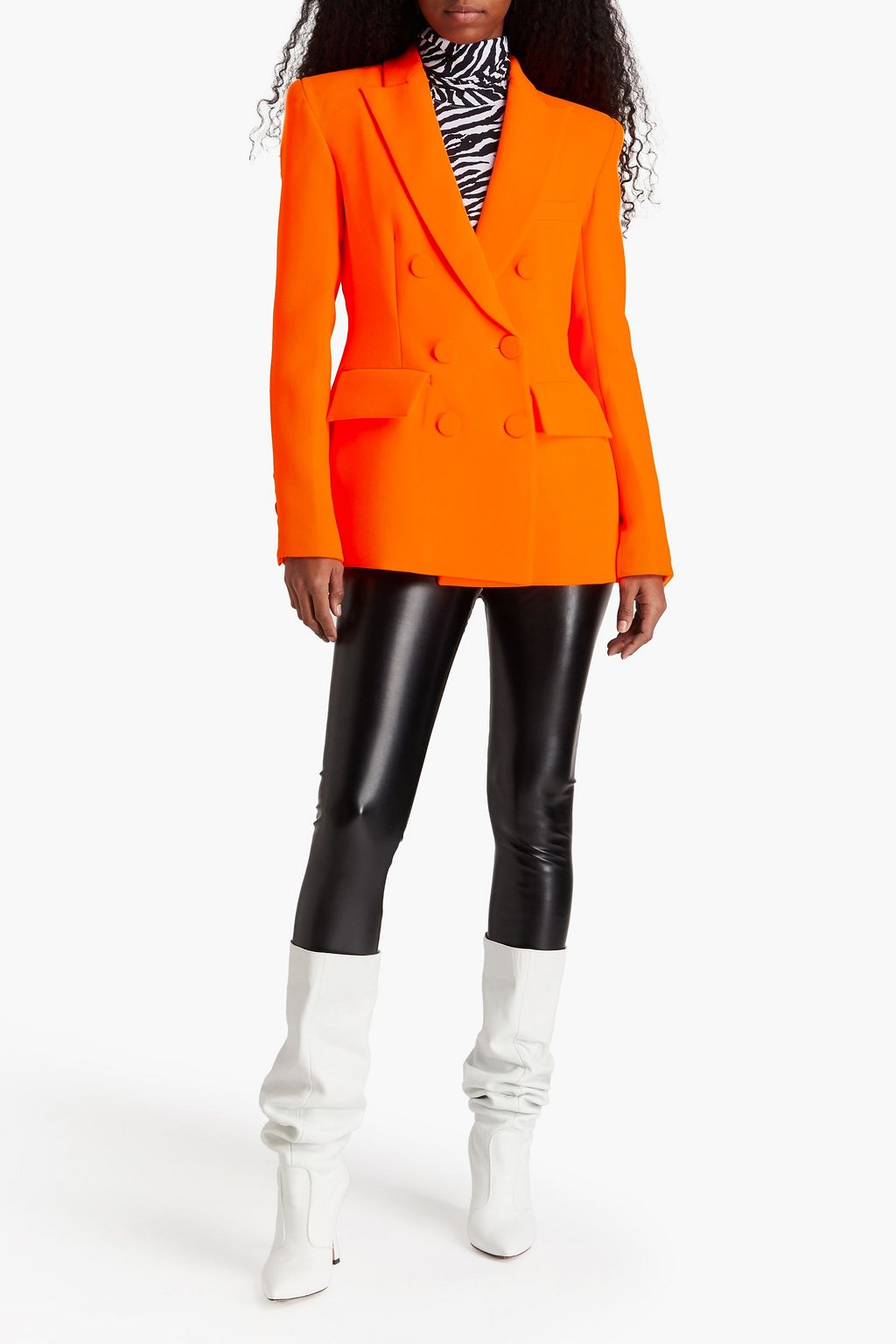 ALEX PERRY Landon double-breasted crepe blazer