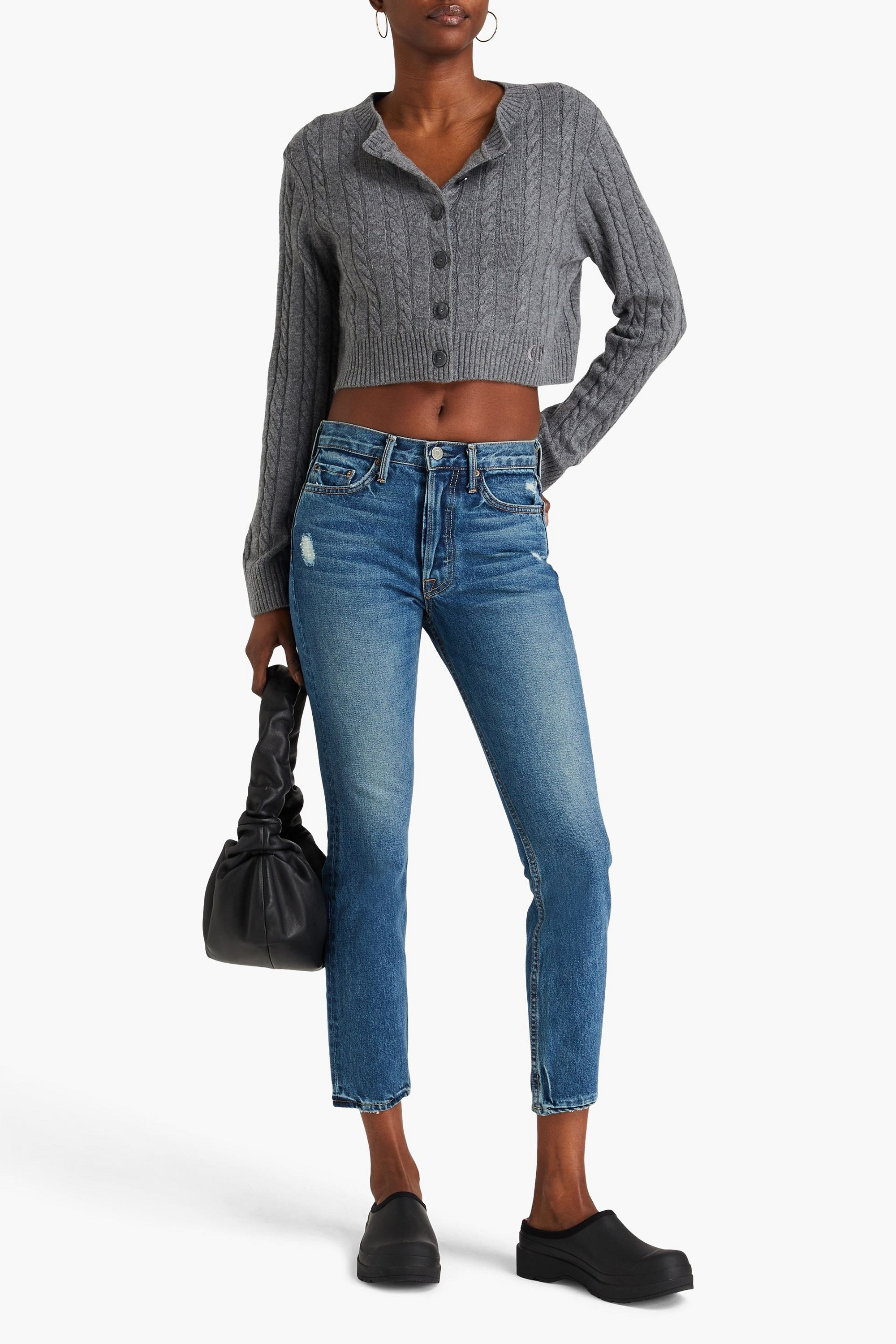 GRLFRND Karolina Petite high-rise slim-leg jeans