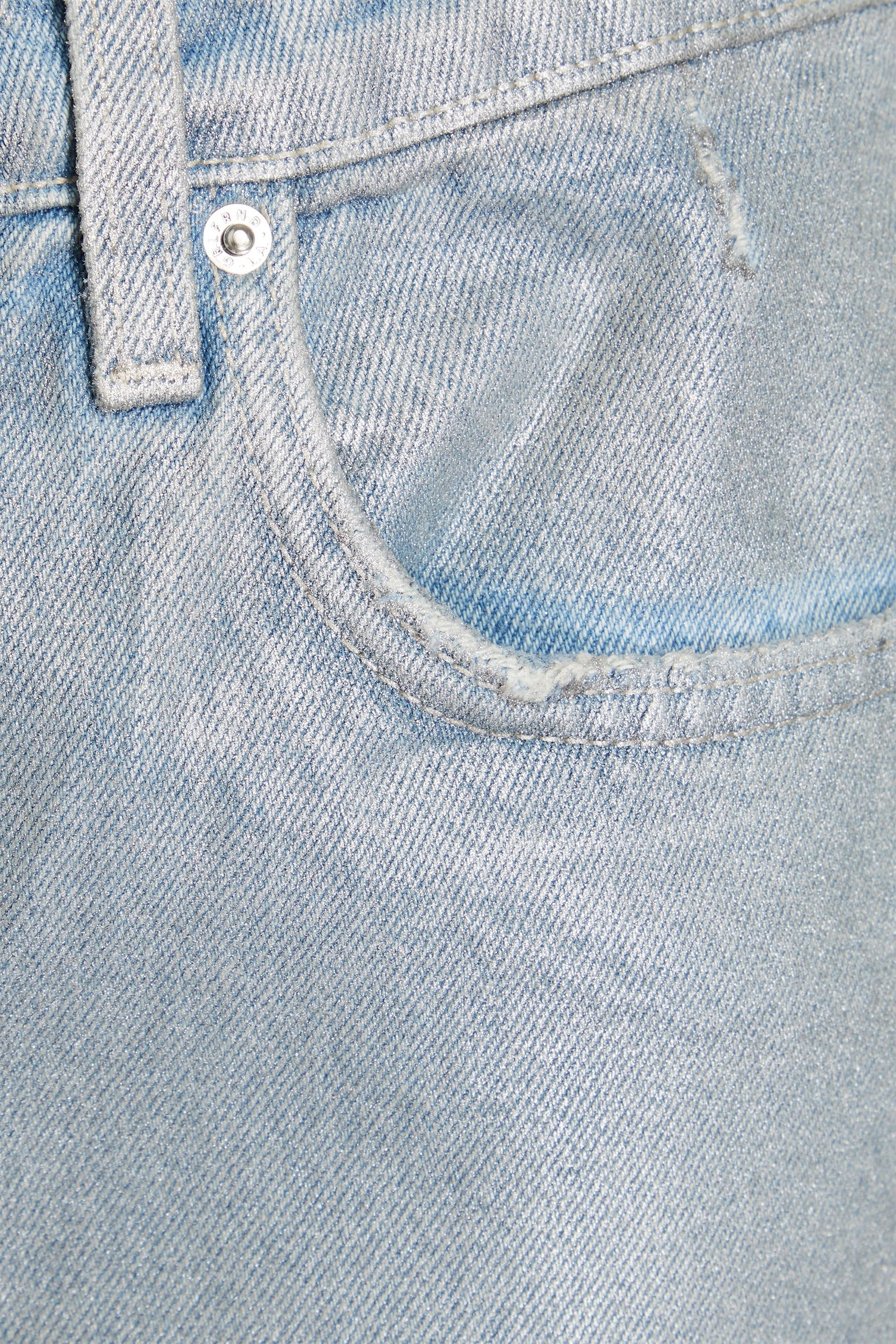 GRLFRND Harlow coated high-rise straight-leg jeans thumbnail
