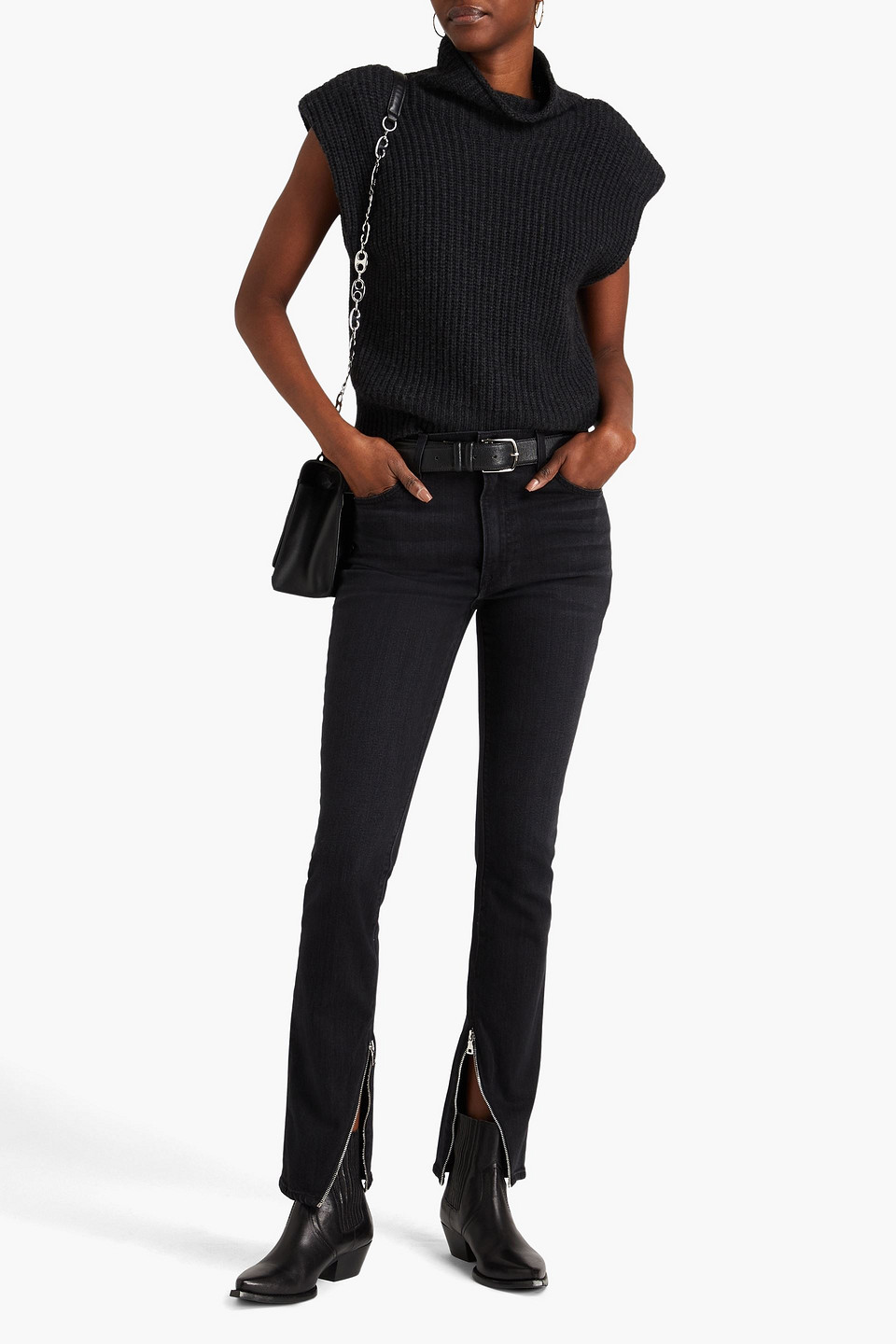 Shop Grlfrnd Karla Mid-rise Skinny Jeans In Black