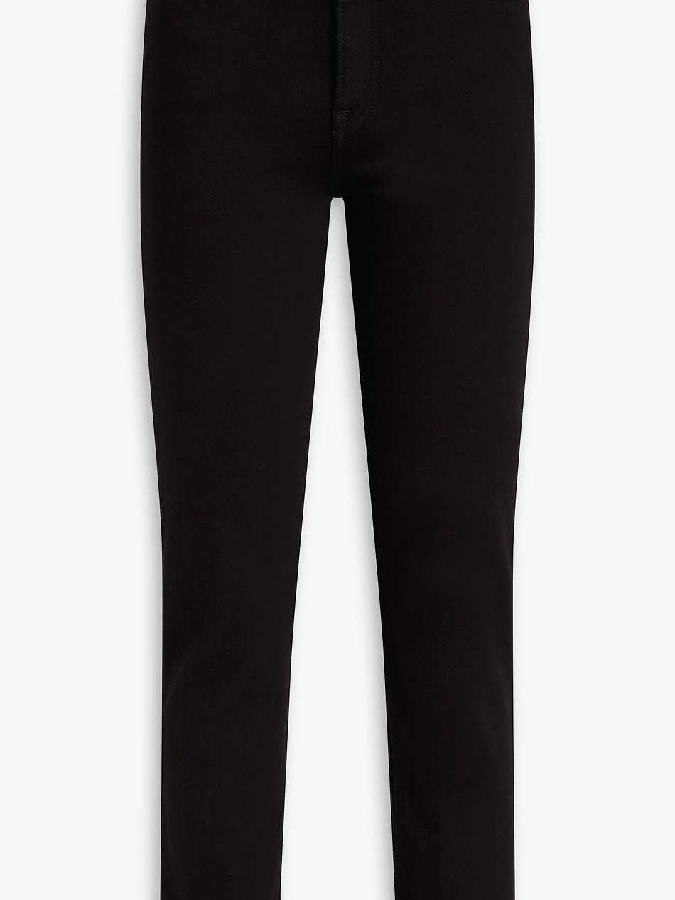 frayed cropped high-rise slim-leg jeans