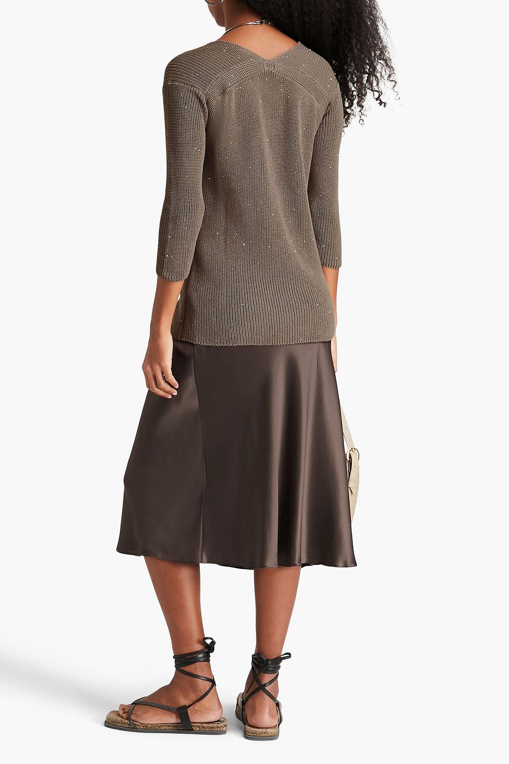 GENTRYPORTOFINO Sequin-embellished cotton-blend sweater