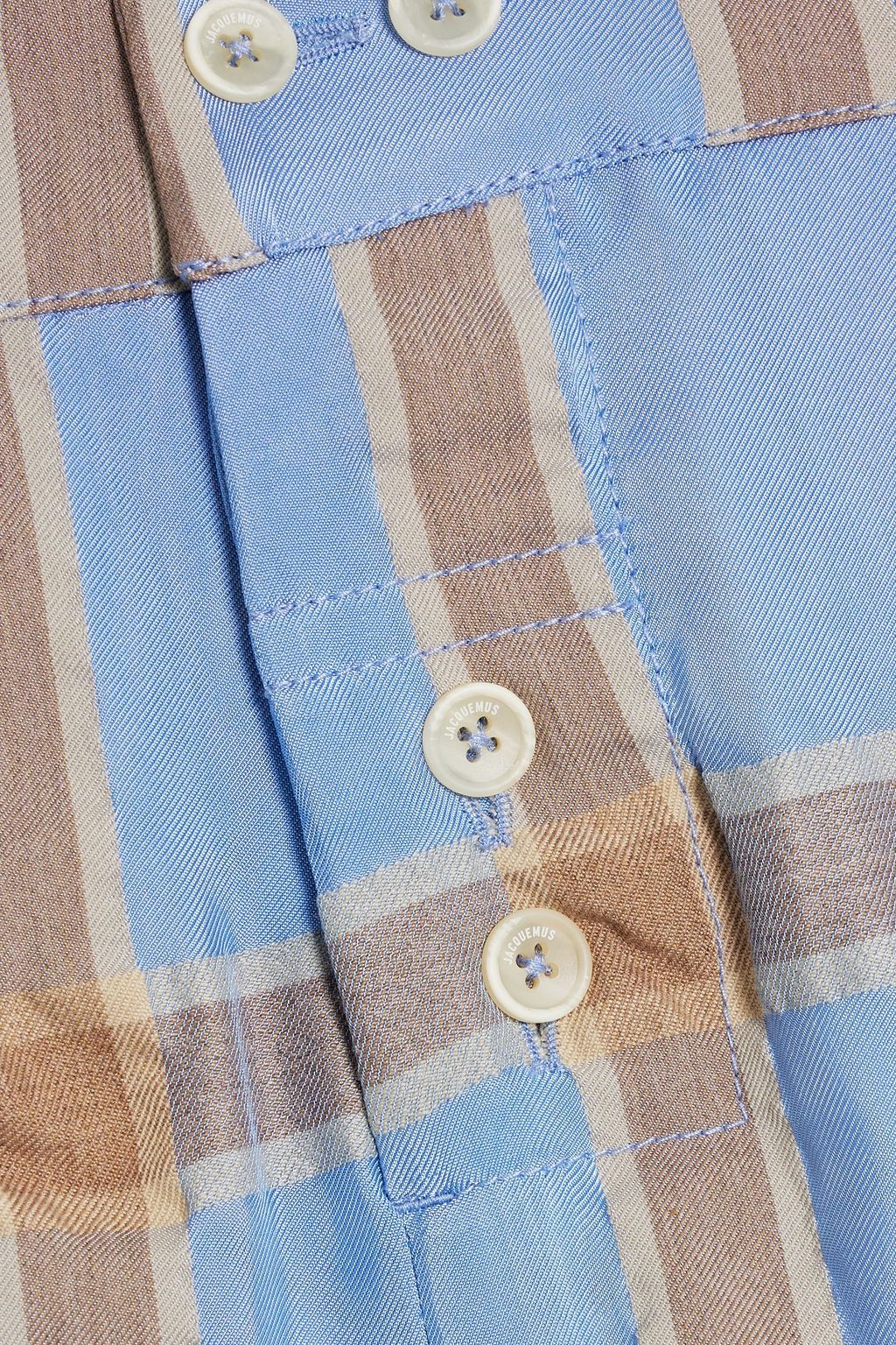 JACQUEMUS Checked seersucker shorts