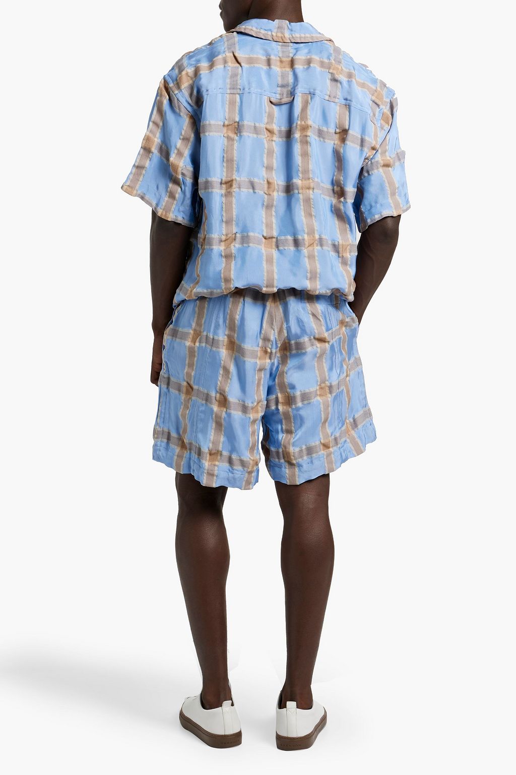 JACQUEMUS Checked seersucker shorts