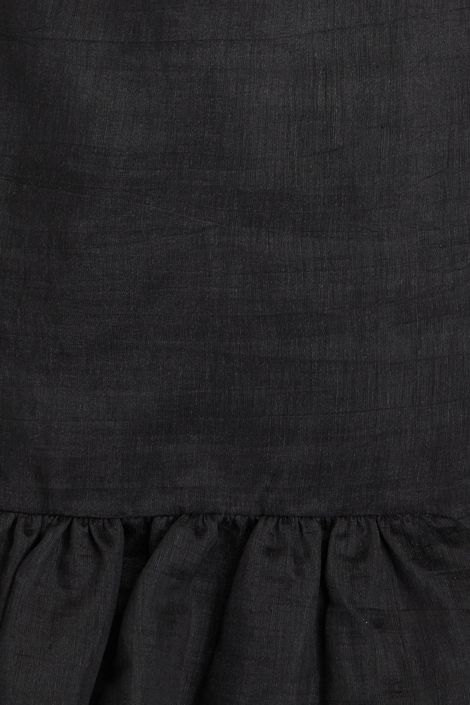 Sandro Rubis Crystal-embellished Cutout Linen-blend Mini Dress In Black