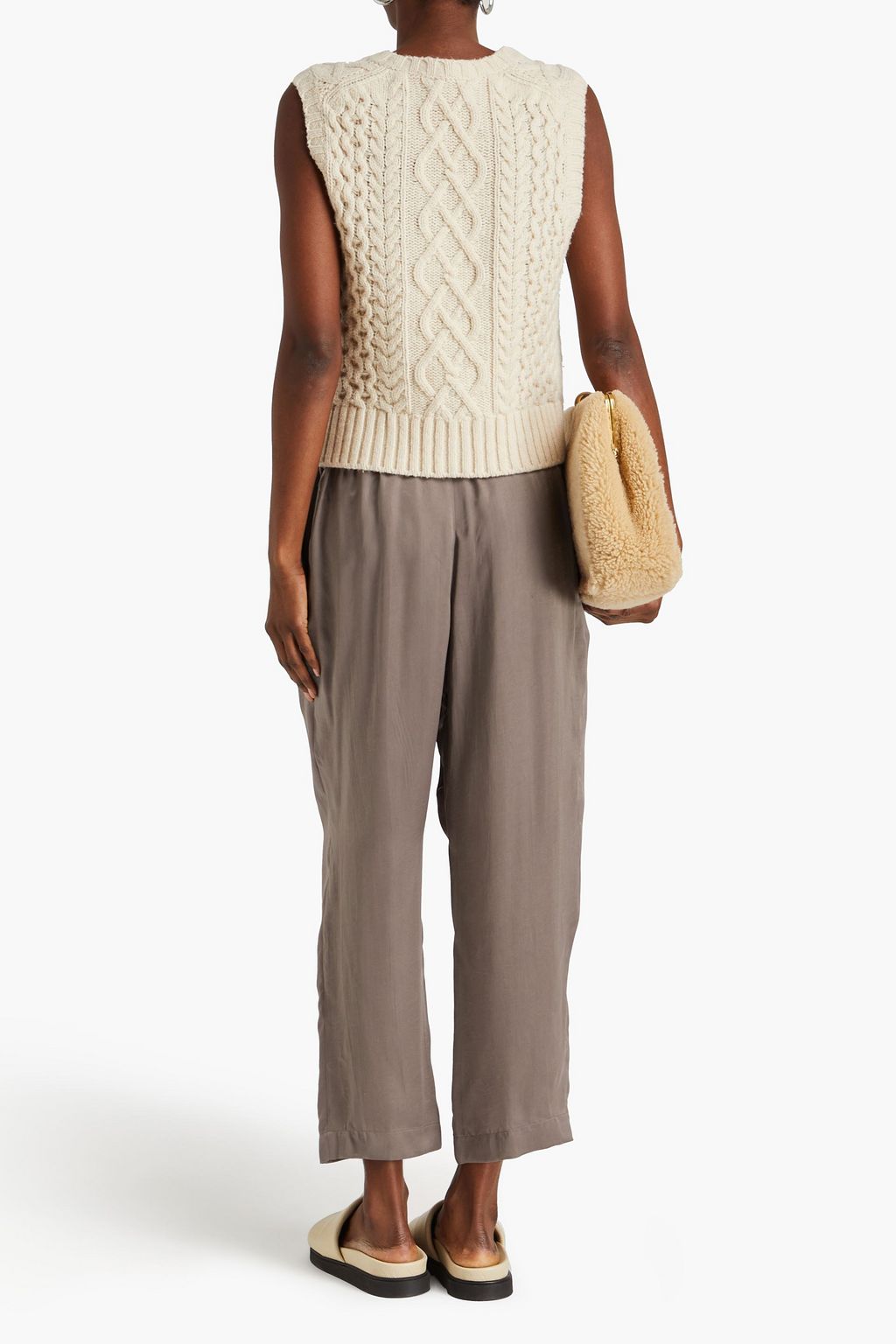 GENTRYPORTOFINO Cropped cupro tapered pants
