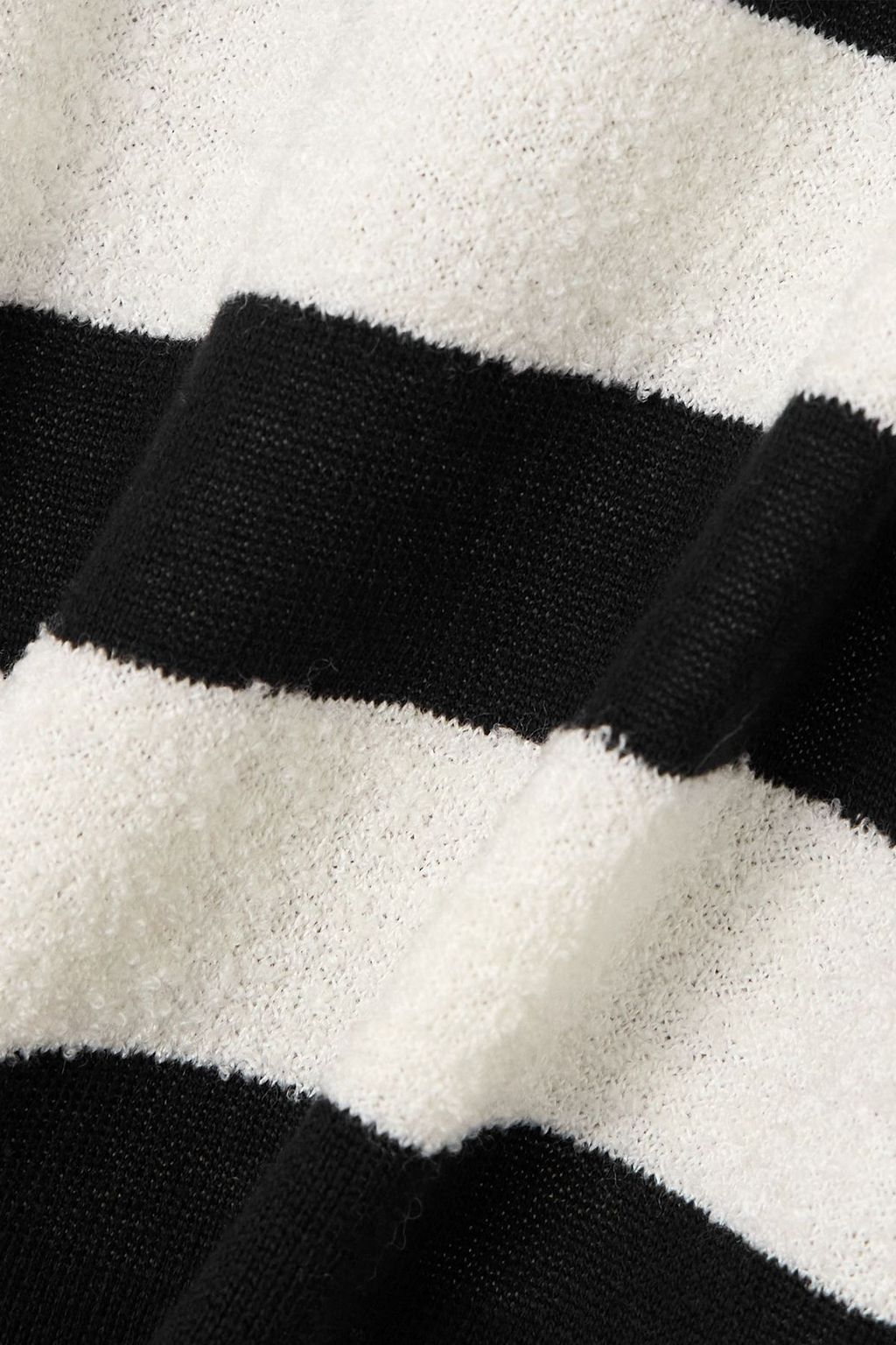 BALMAIN Button-embellished striped bouclé top