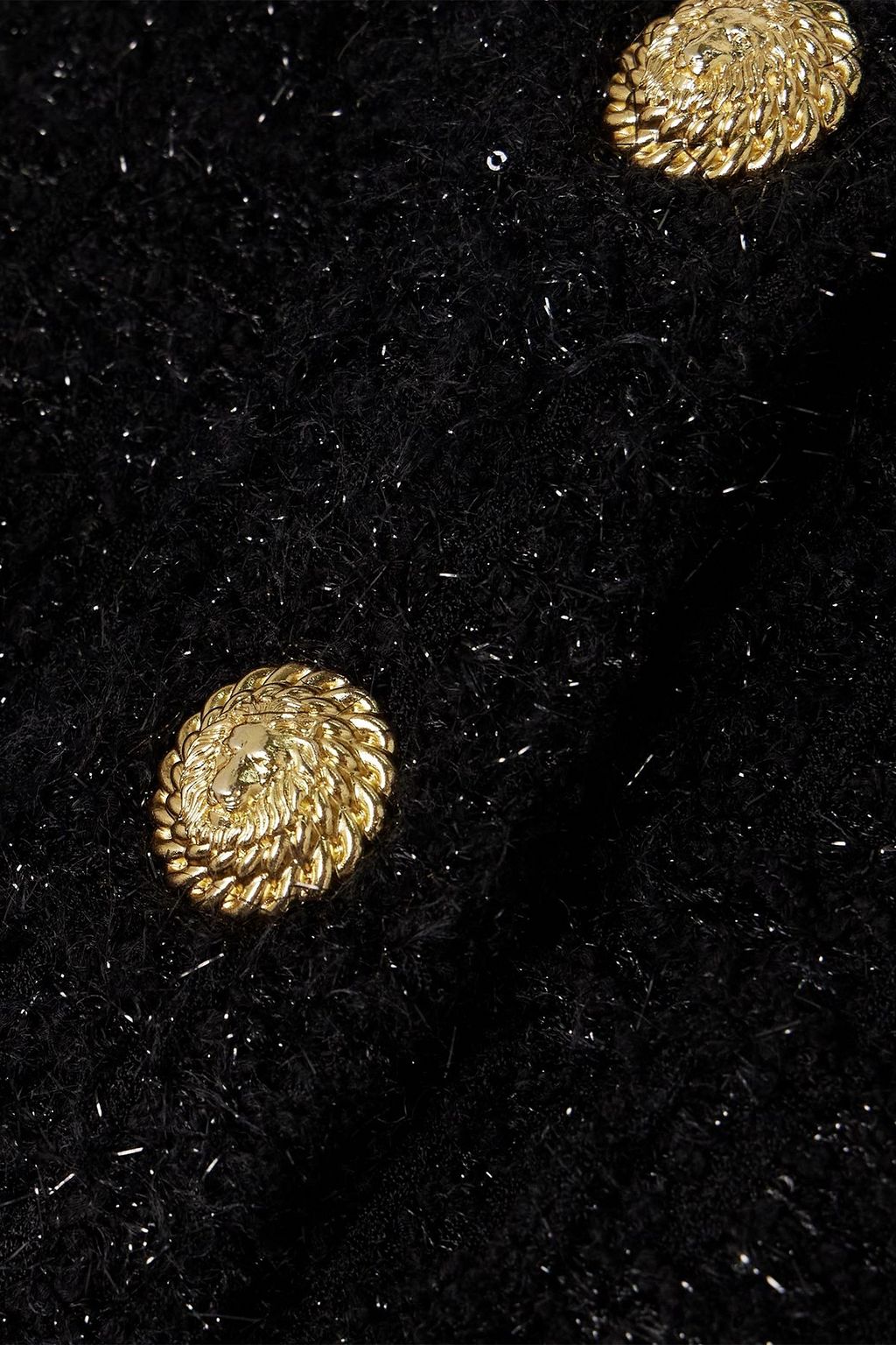 BALMAIN Jacke aus Bouclé-Tweed mit Metallic-Effekt und Verzierung