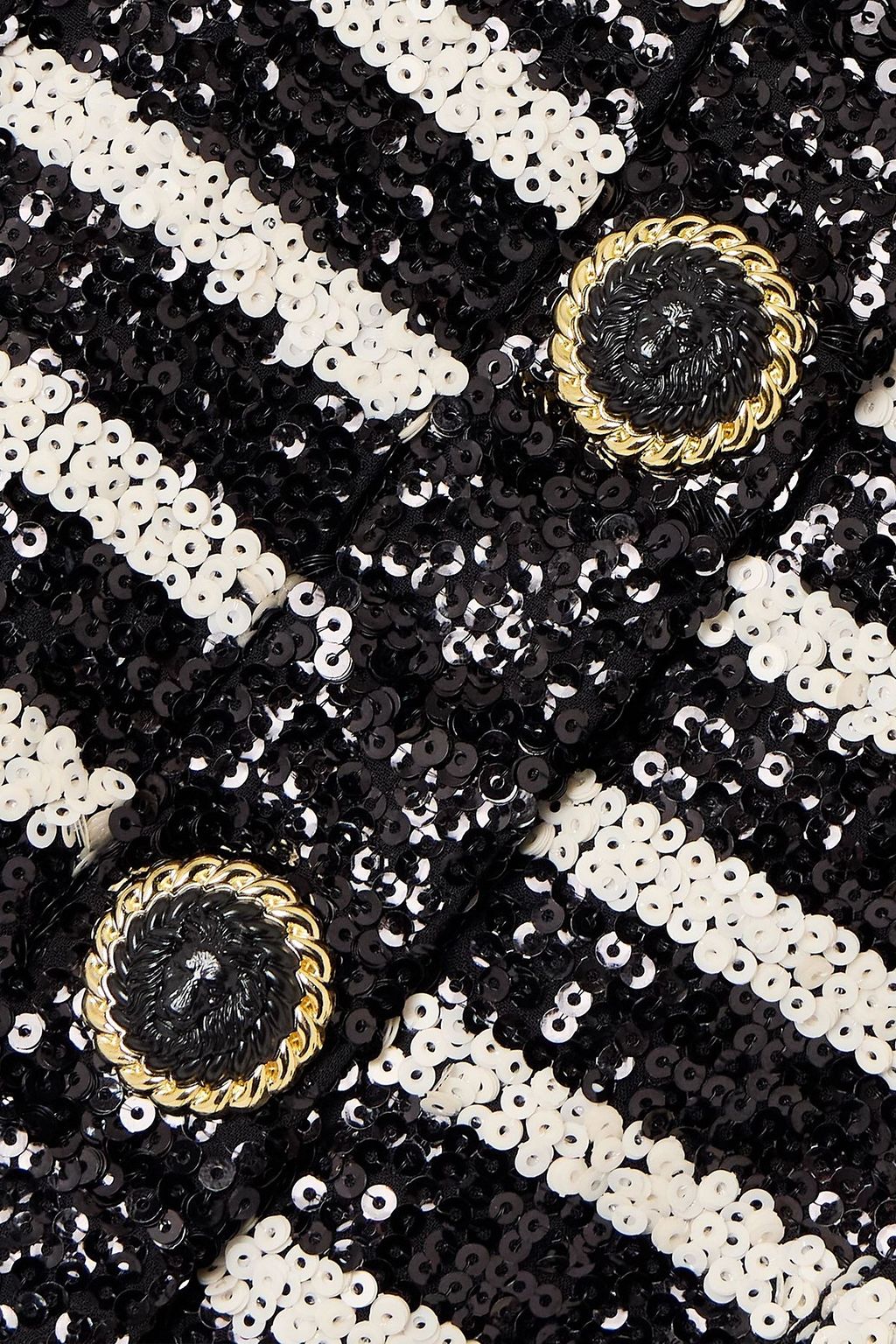 BALMAIN Striped sequin-embellished cady jacket